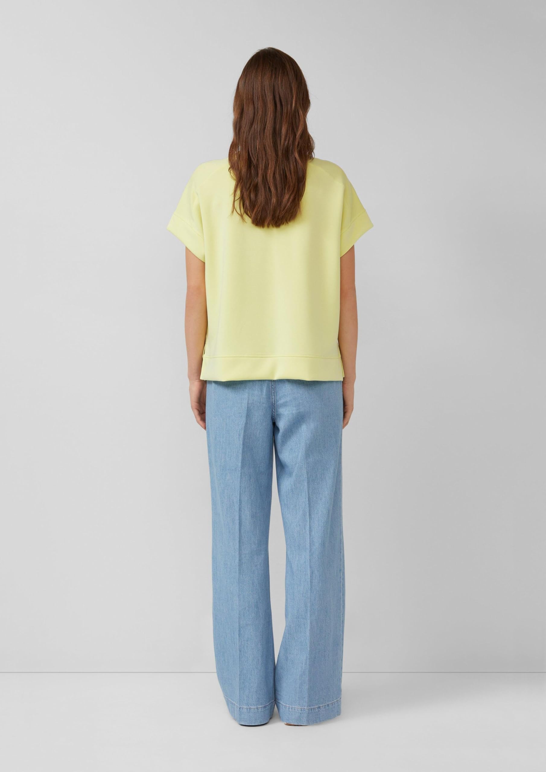 s.Oliver Red Label Sweatshirt 2177074 Kurzarm gelb Relaxed