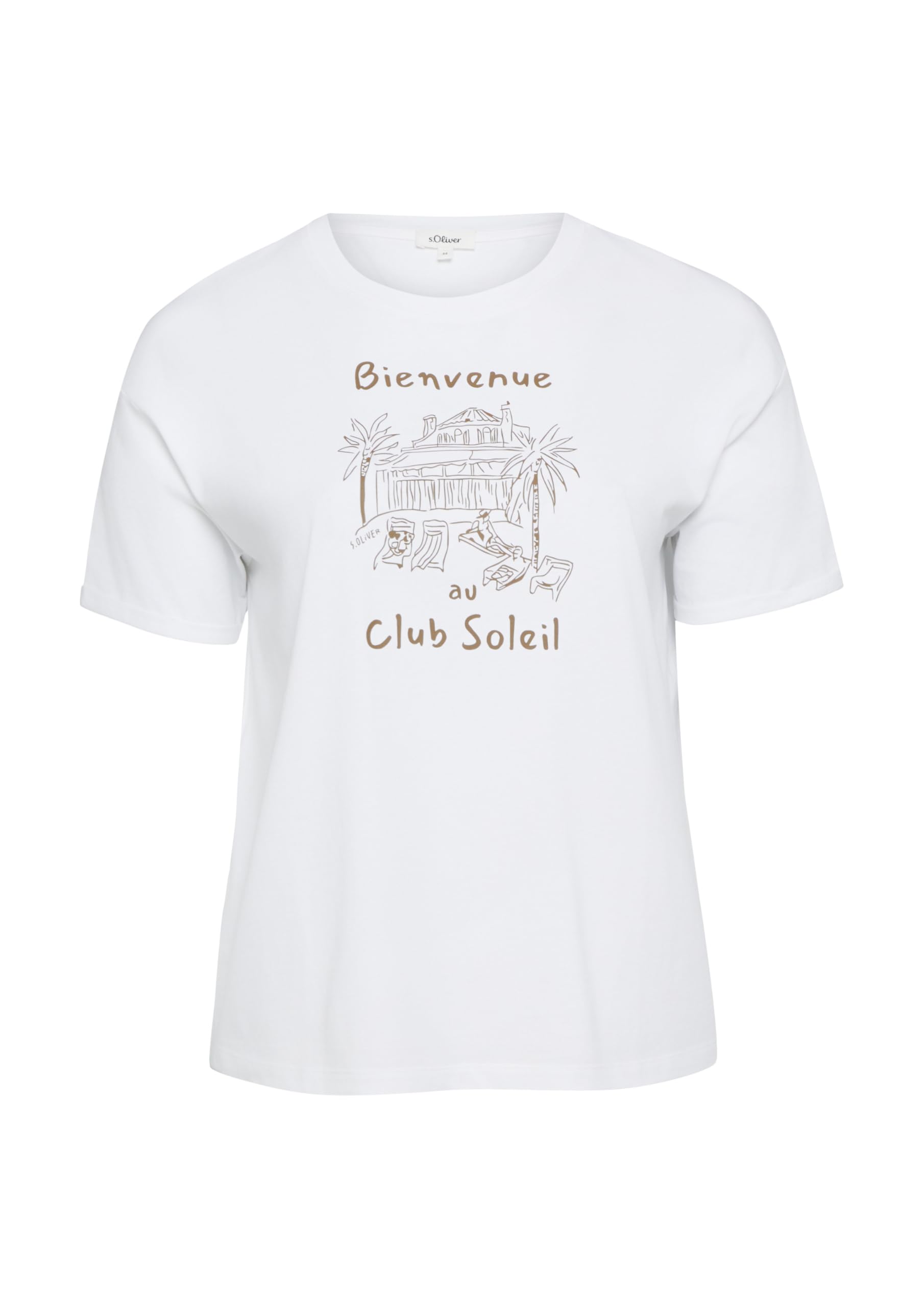 s.Oliver RED LABEL T-Shirt Frontprint Gr. 48 bordeaux
