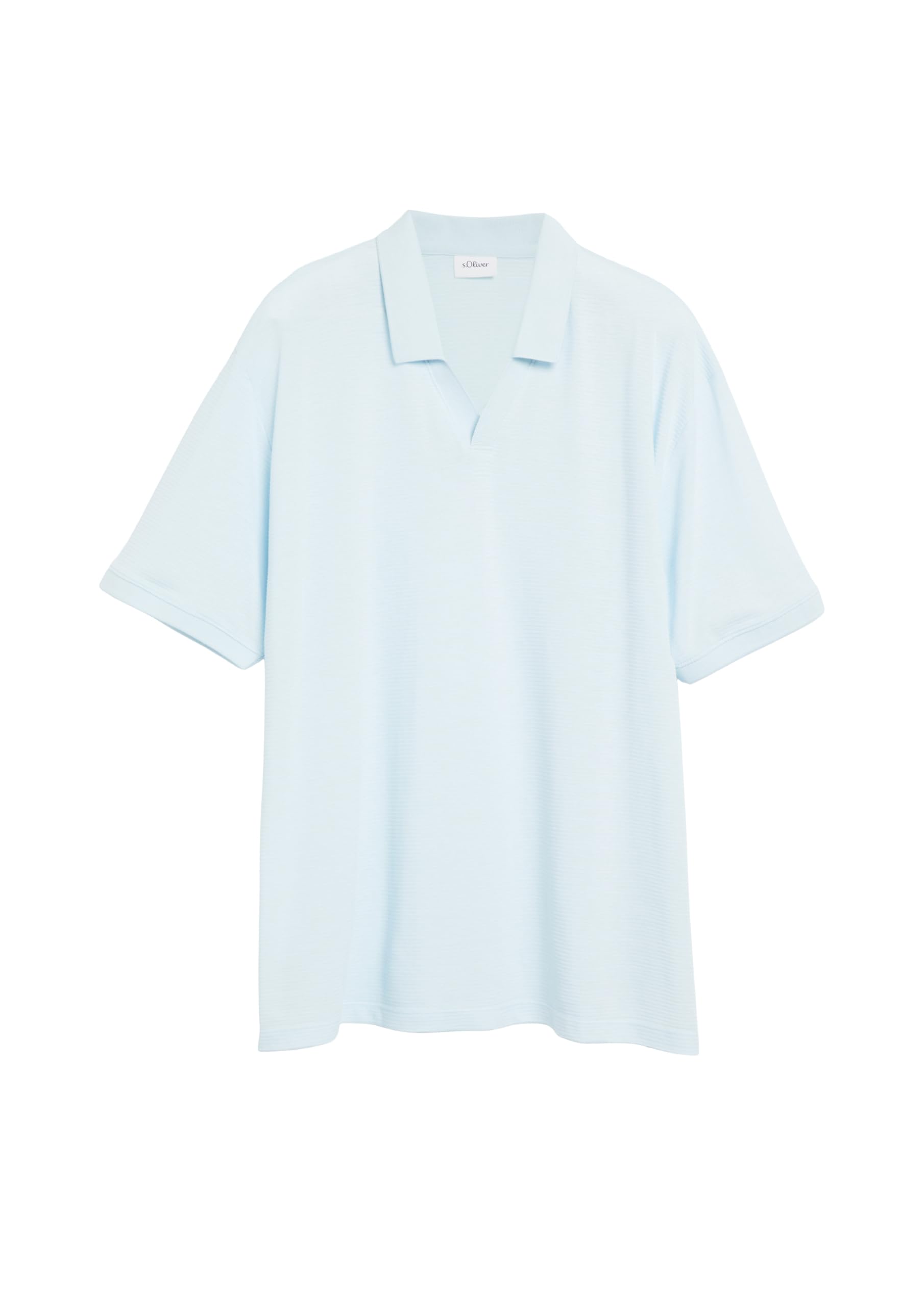 s.Oliver Junior Polo-Shirt hellblau Jacquard Kurzarm