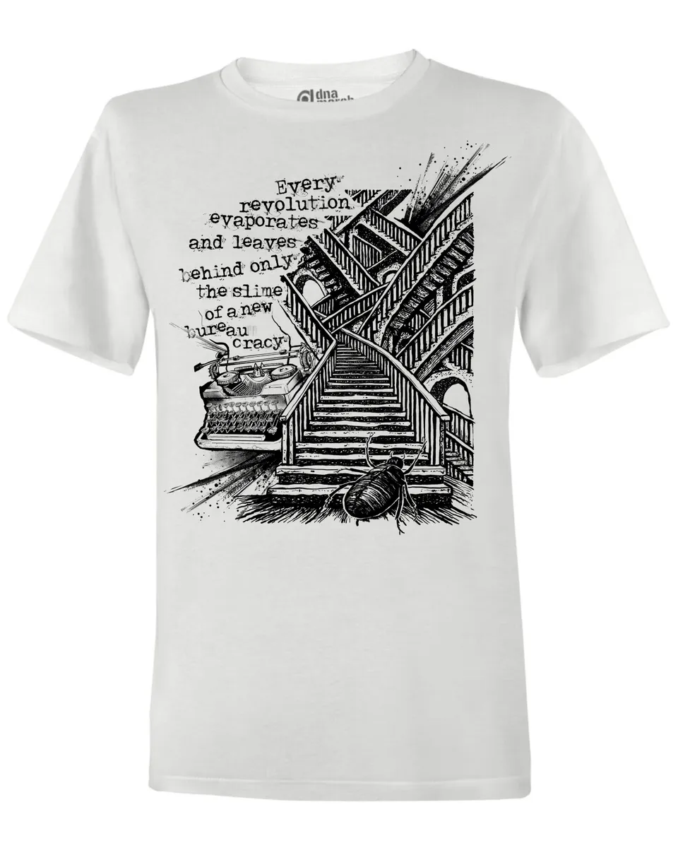 dna merch Working Class History Die Verwandlung Kafka T-Shirt Weiß