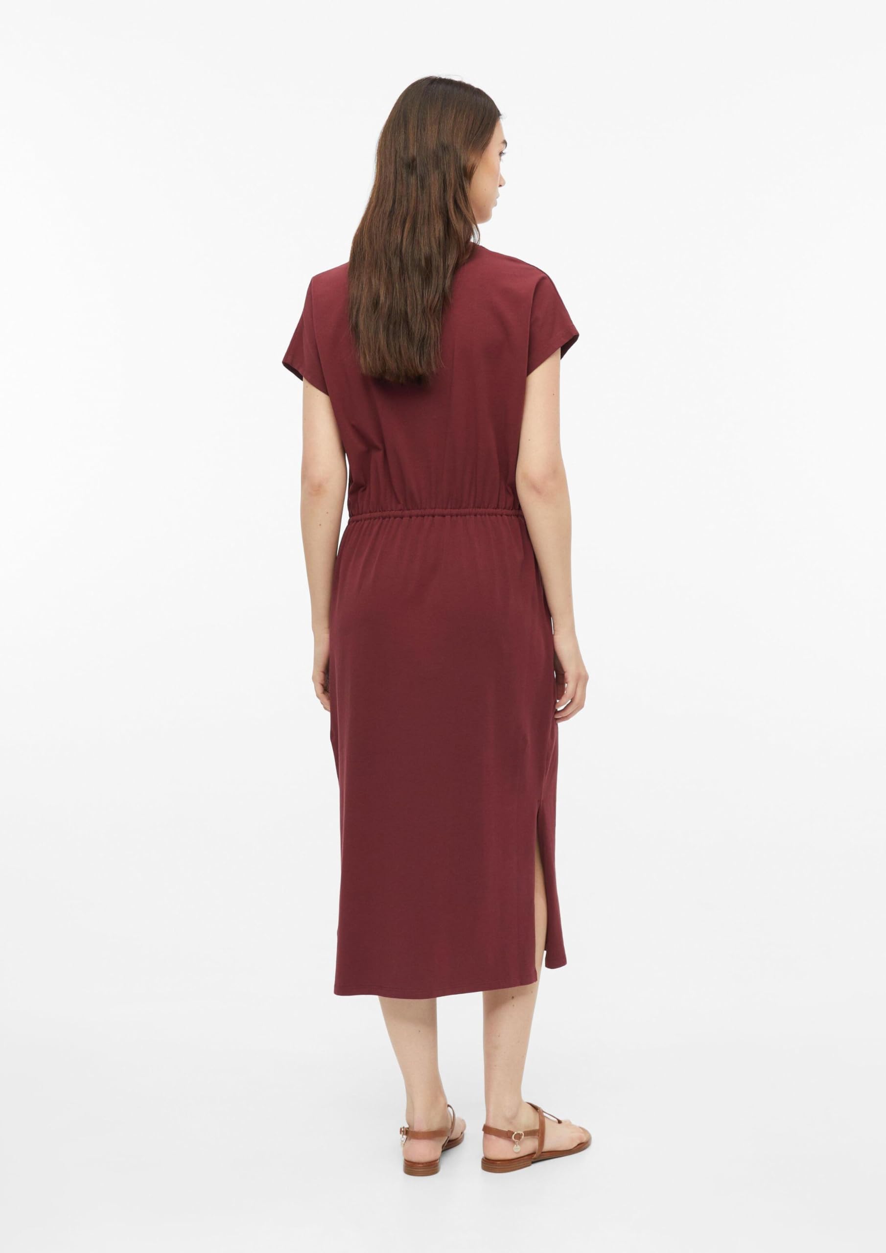 s.Oliver RED LABEL Midi-Kleid Baumwollmix Gr.42 Tunnelzug