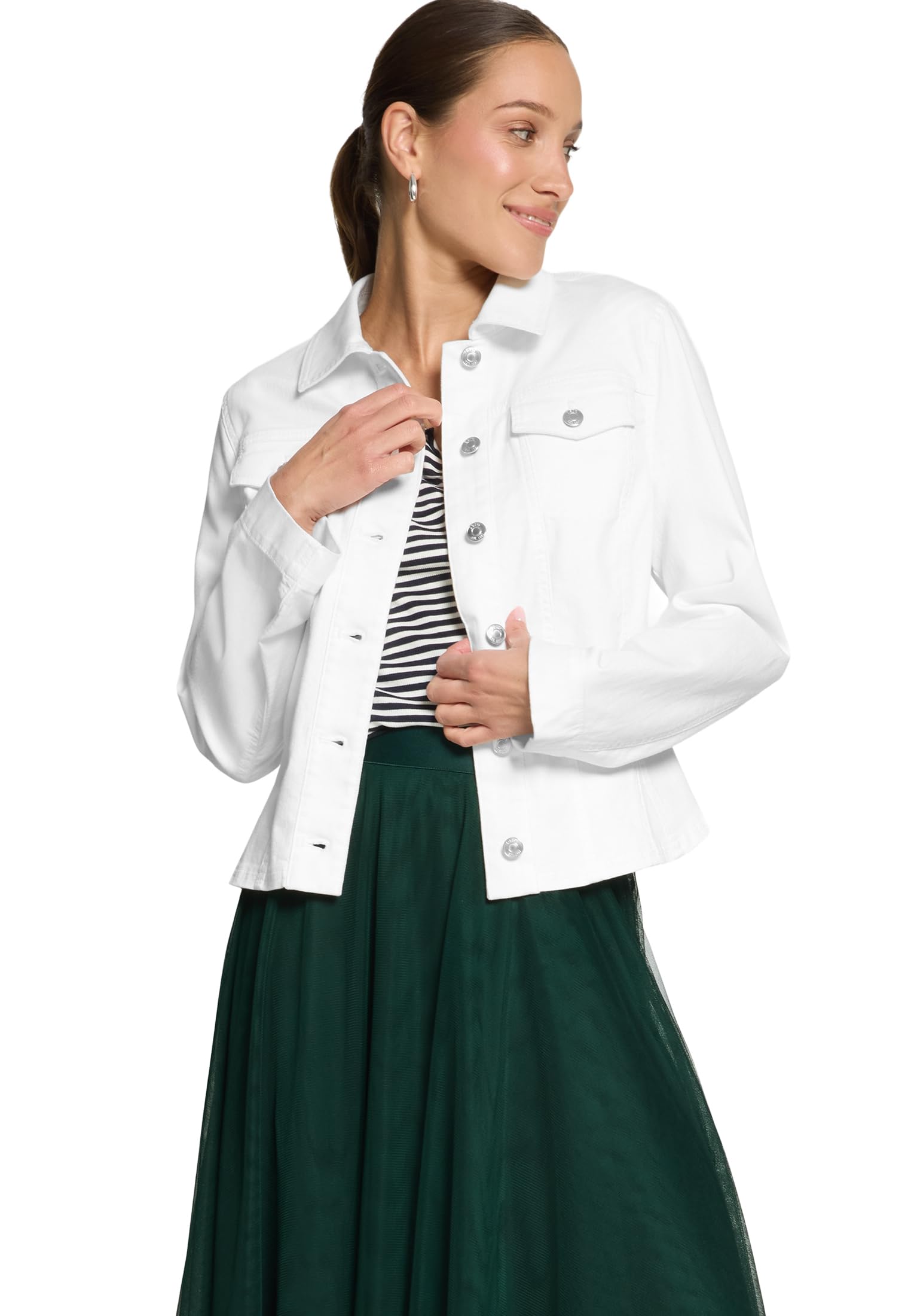 zero Blazer-Jacke im Jeans-Look Gr. 40 Cream Denim