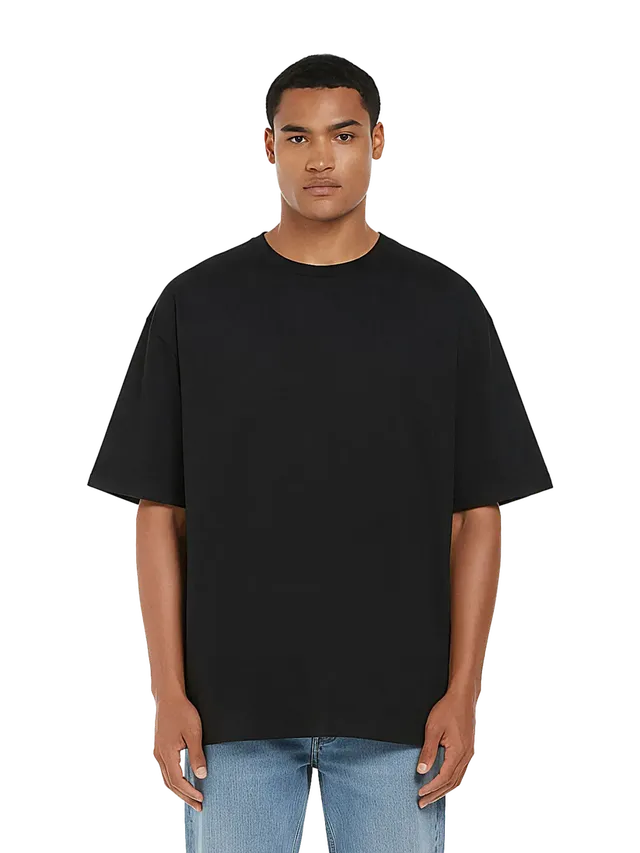 dna merch Oversized T-Shirt Unisex Bio-Baumwolle Schwarz