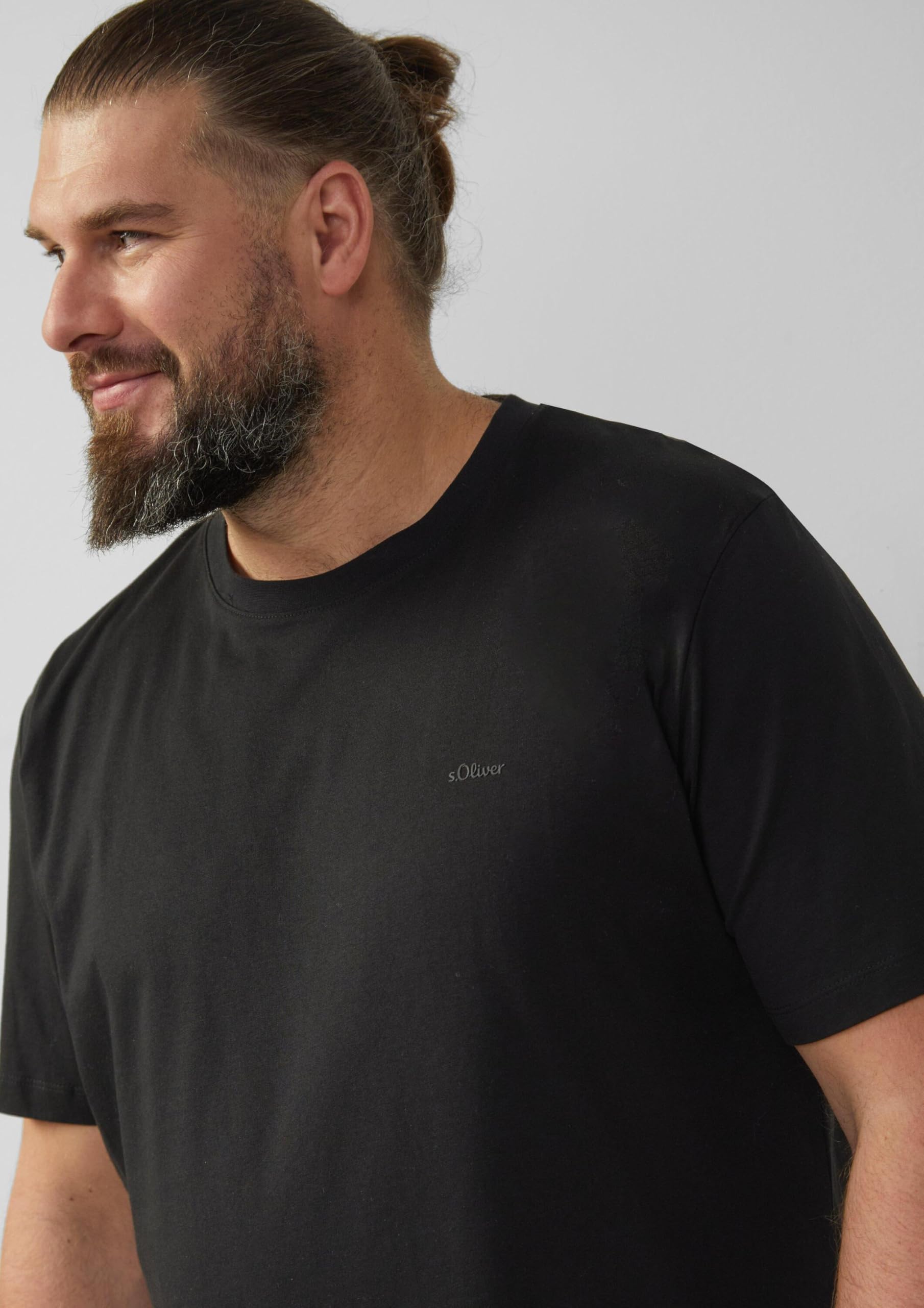 s.Oliver T-Shirt mit Logo-Print aus Baumwolle weiß