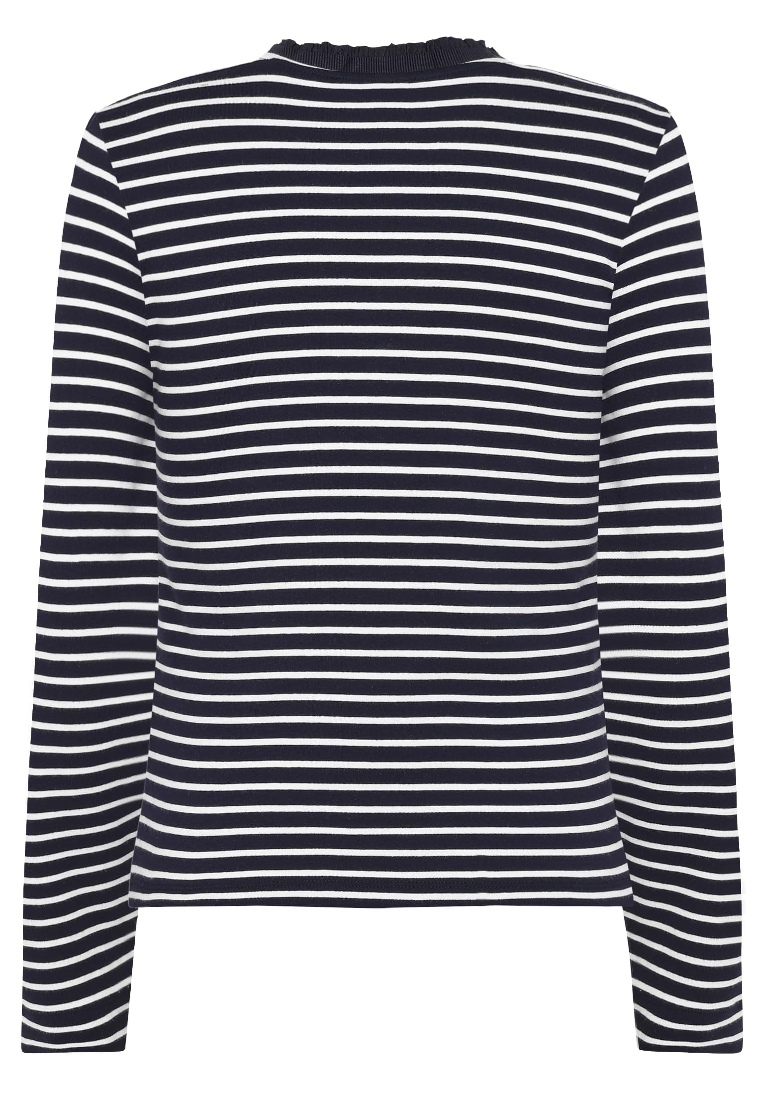 zero Ringelshirt Knopfleiste Damenshirt 38 Dark BlueCream gestreift