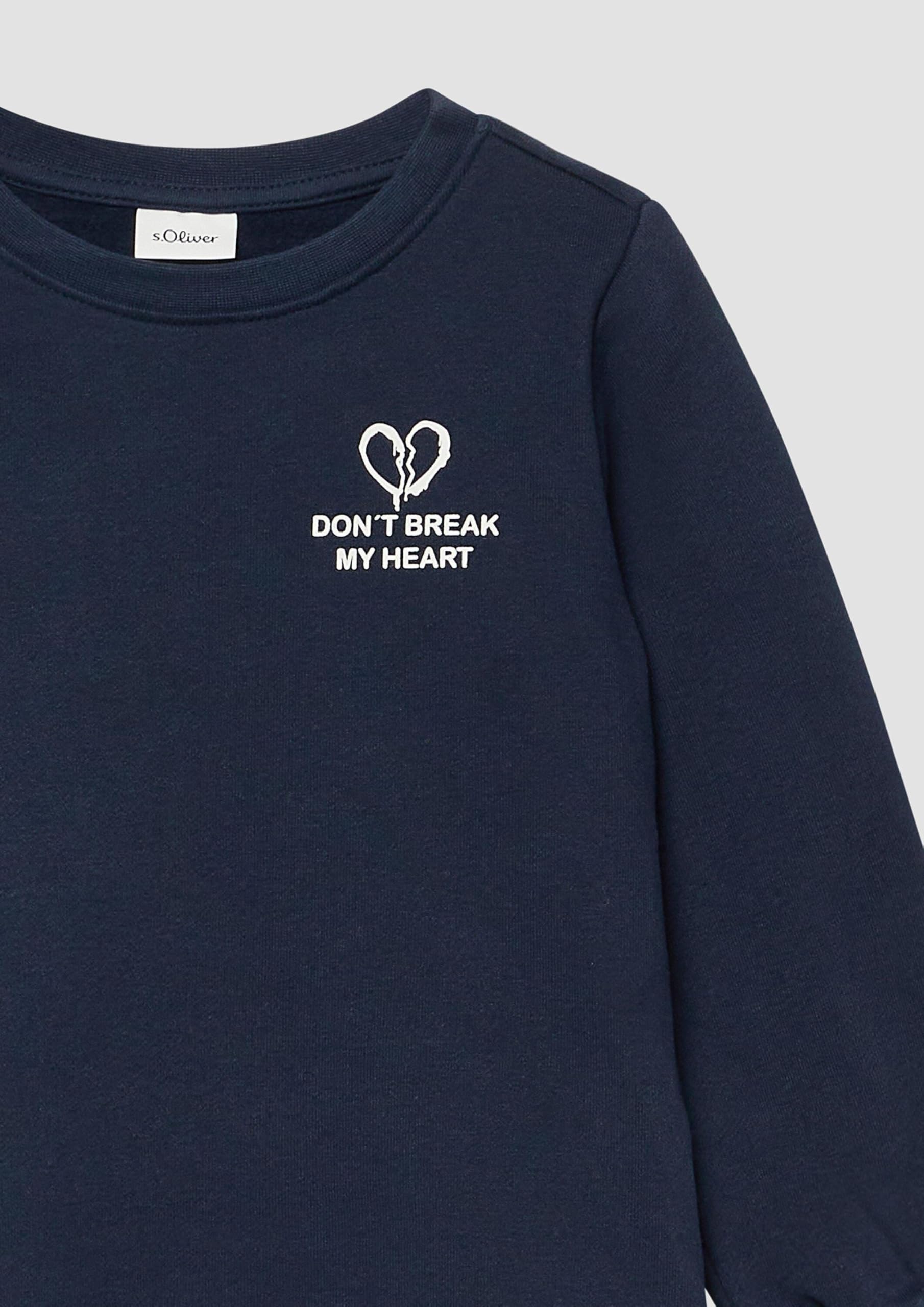 s.Oliver RED LABEL Rückenprint Sweatshirt navy kuschelig