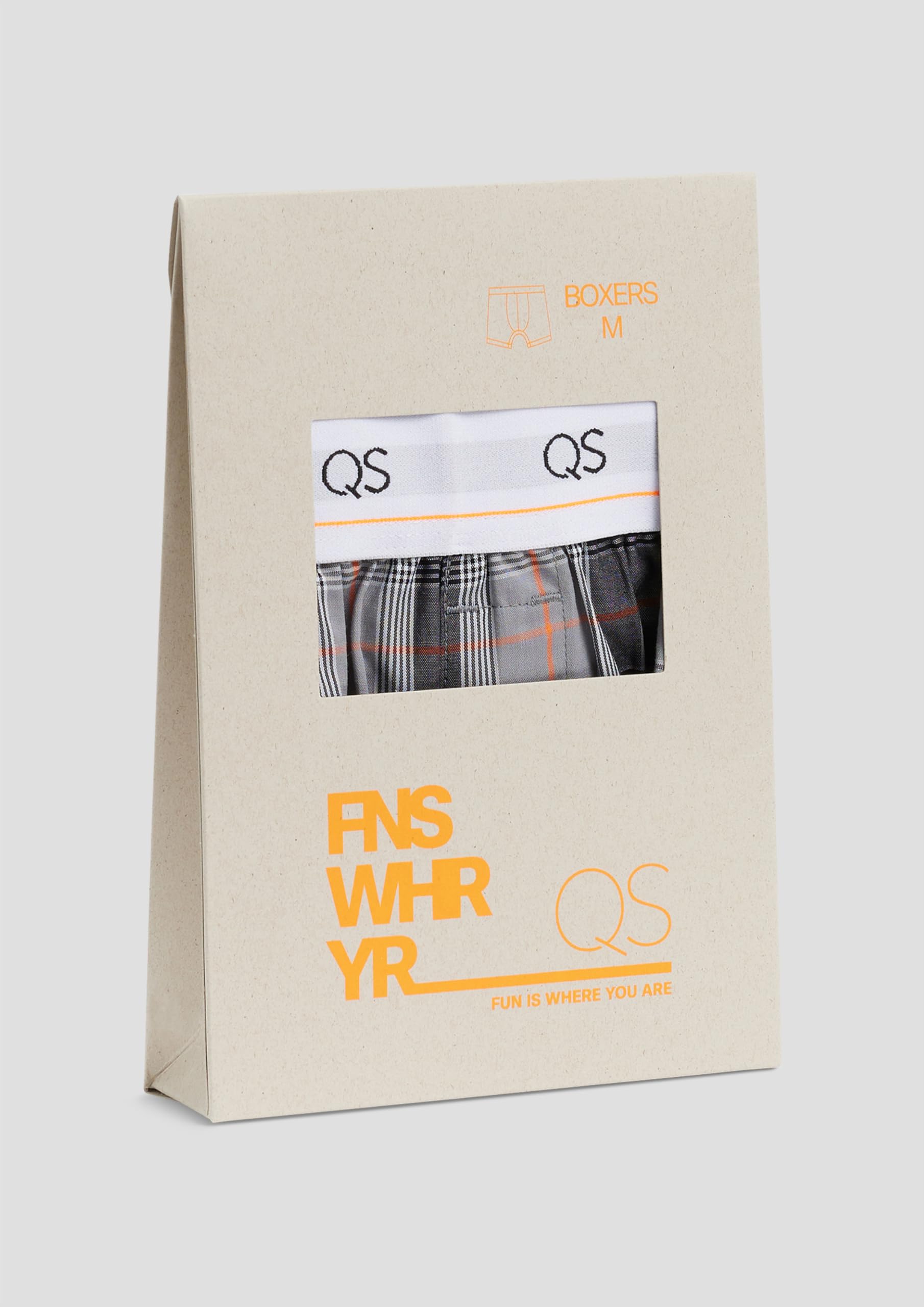 QS by s.Oliver Boxershorts kariert Baumwolle Größe L