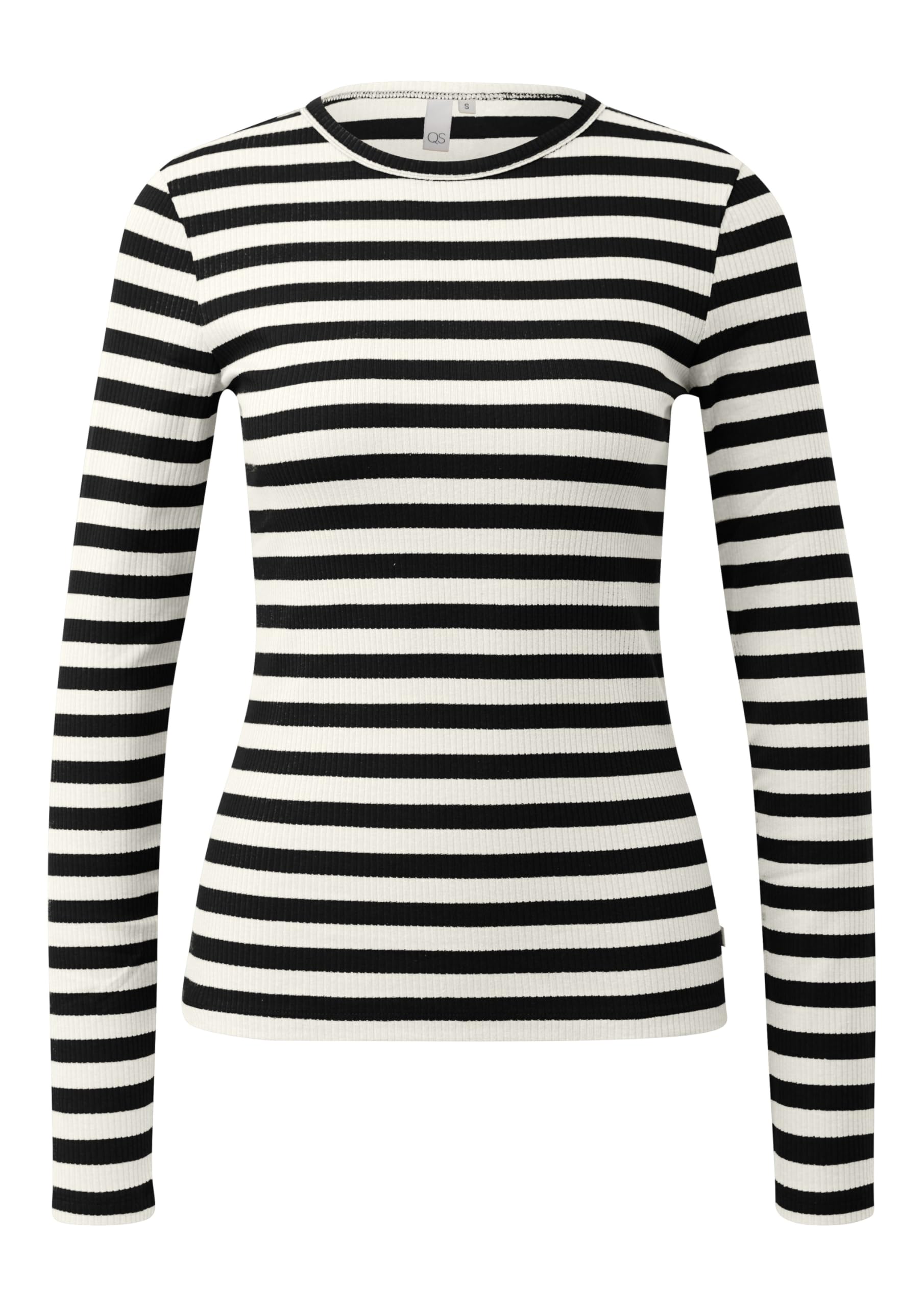 s.Oliver Junior Longsleeve gerippt slim schwarz