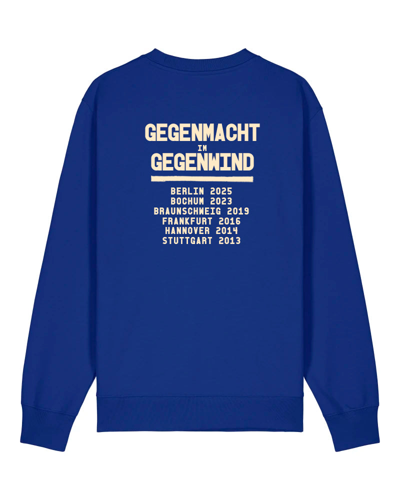 RLS Gegenmacht im Gegenwind Rundhalspullover Worker Blue