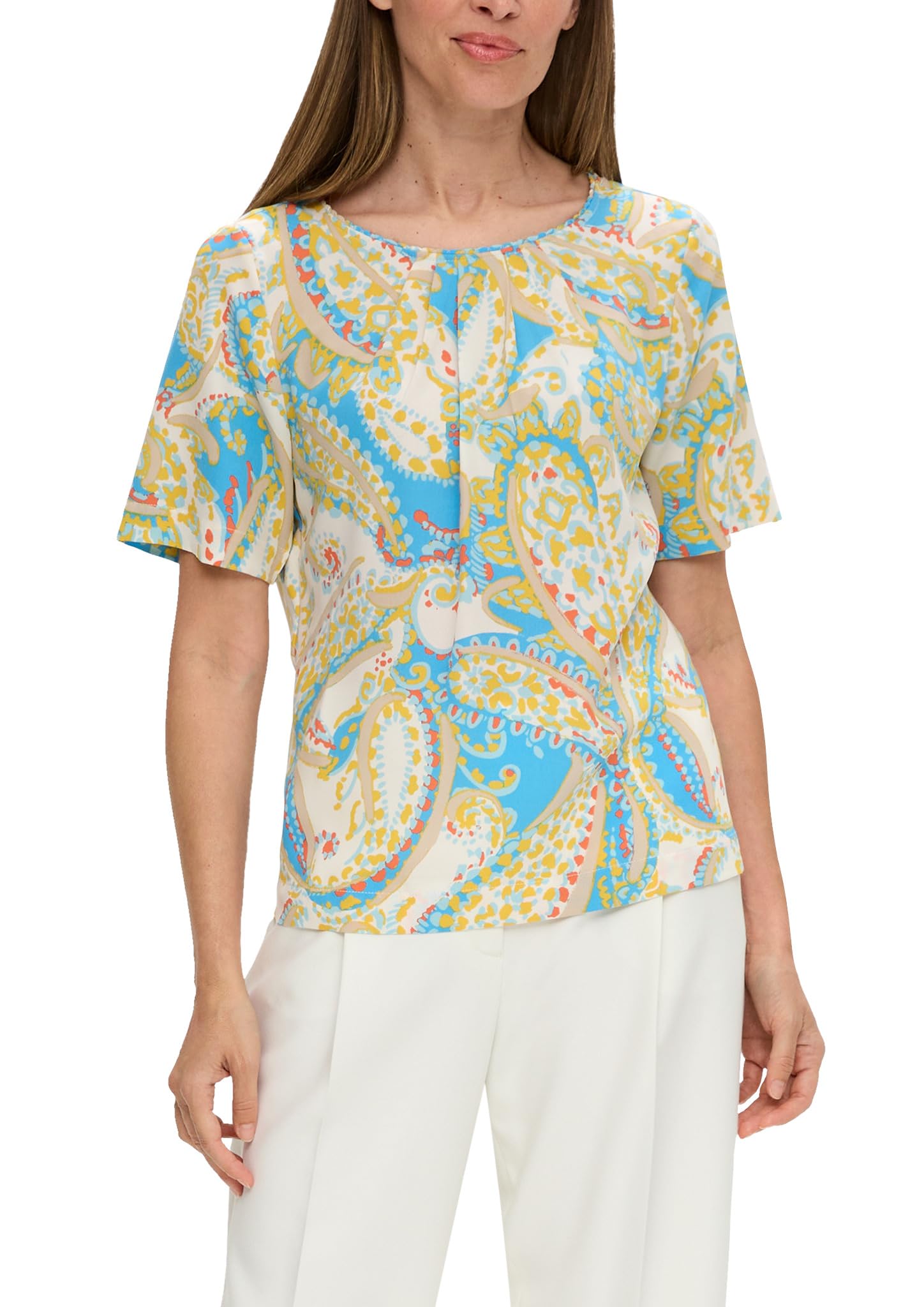 s.Oliver Red Label Bluse Rundhals Ecru 36W/32L Damen