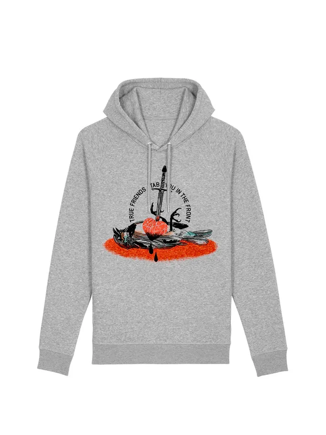 dna merch True Friends Stab You In The Front Hoodie Oscar Wilde