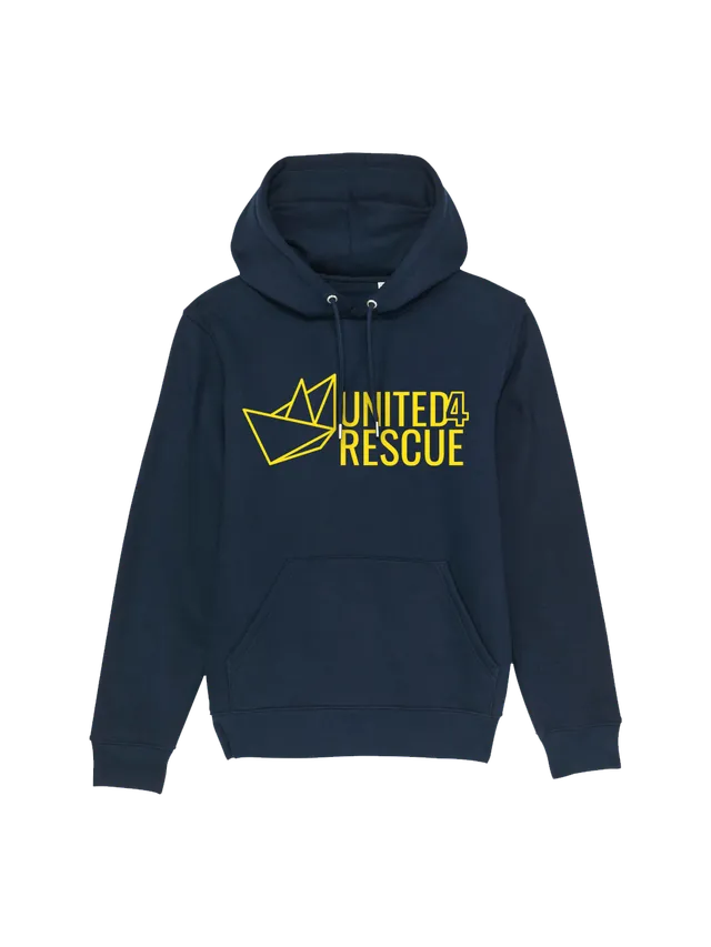 dna merch United4Rescue Logo groß Hoodie Biobaumwolle