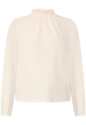 zero Bluse mit Lochmuster Damen Eggnog Gr. 40 luftig