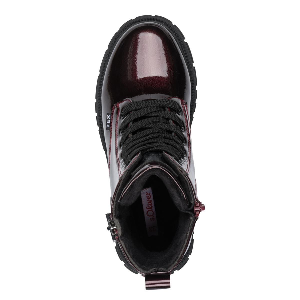 s.Oliver Junior Stiefeletten Bordeaux Pat Reissverschluss
