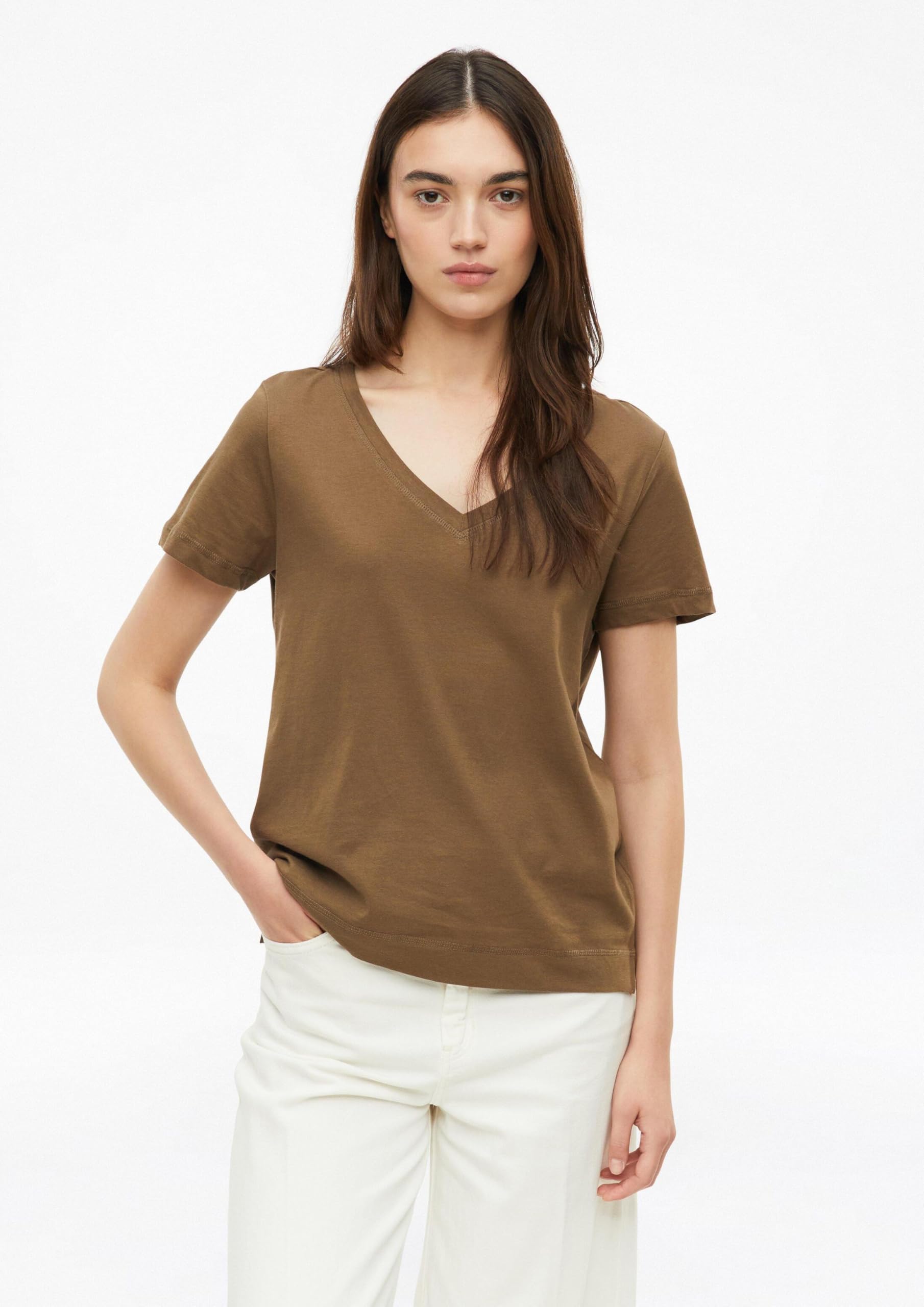 s.Oliver Red Label T-Shirt 44 beige aus Baumwolle