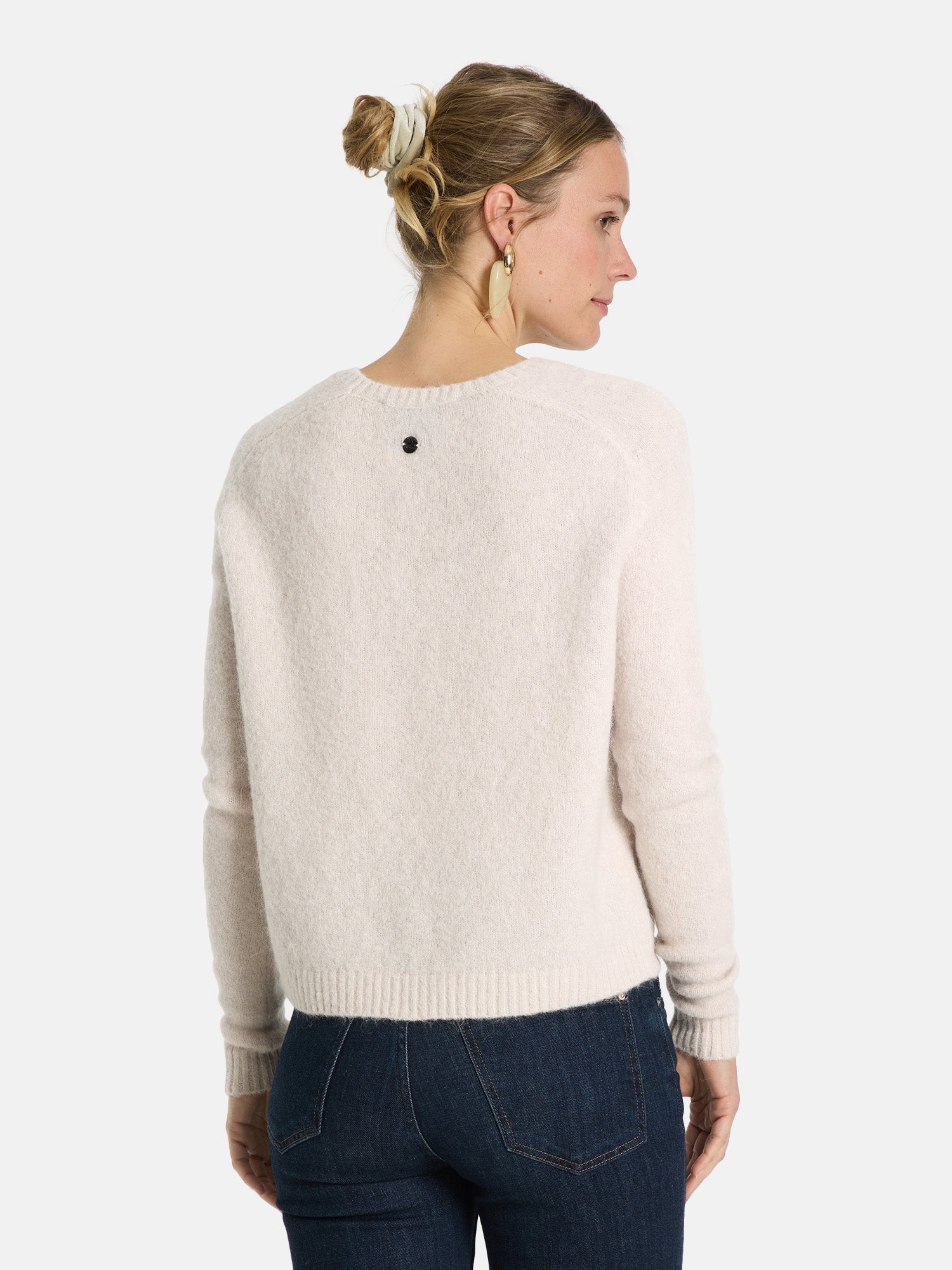 Lieblingsstück HenjaL Strickjacke beige Zopf Wollmix