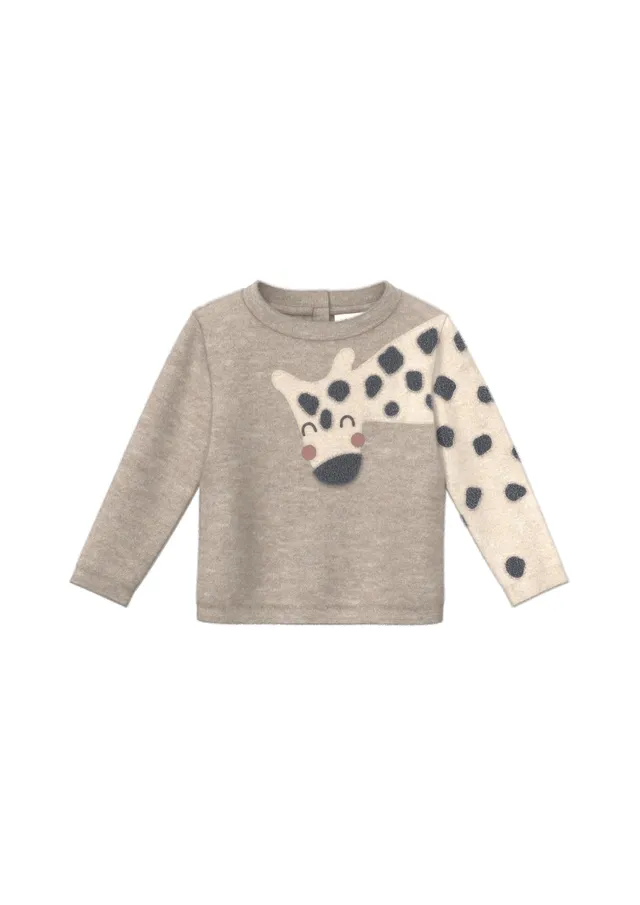 s.Oliver Red Label Flauschiger Strickpullover mit Artwork Gr. 68