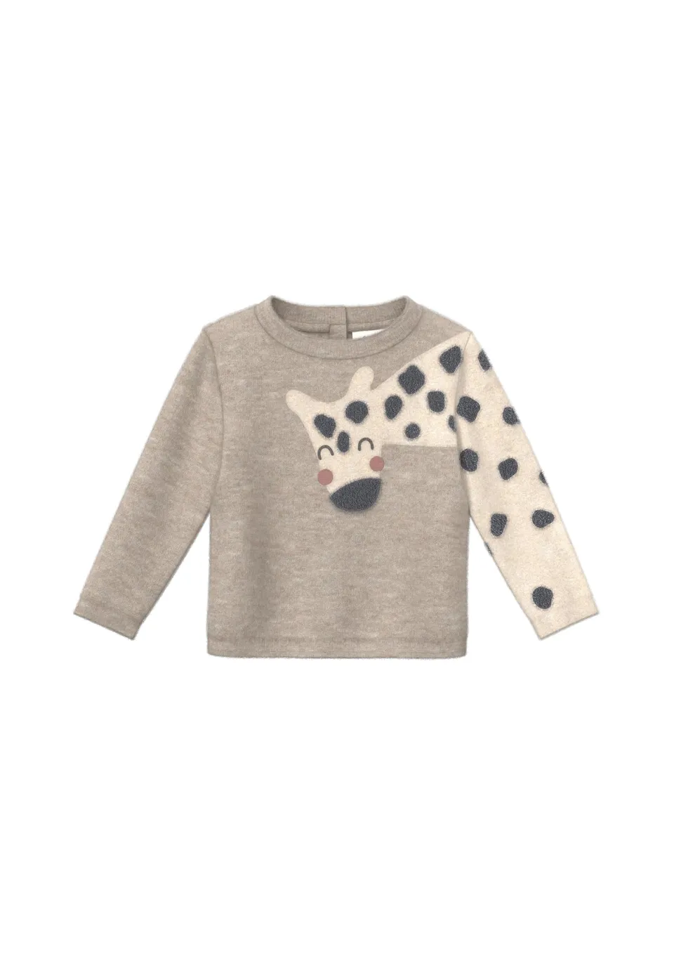 s.Oliver Red Label Flauschiger Strickpullover mit Artwork Gr. 68