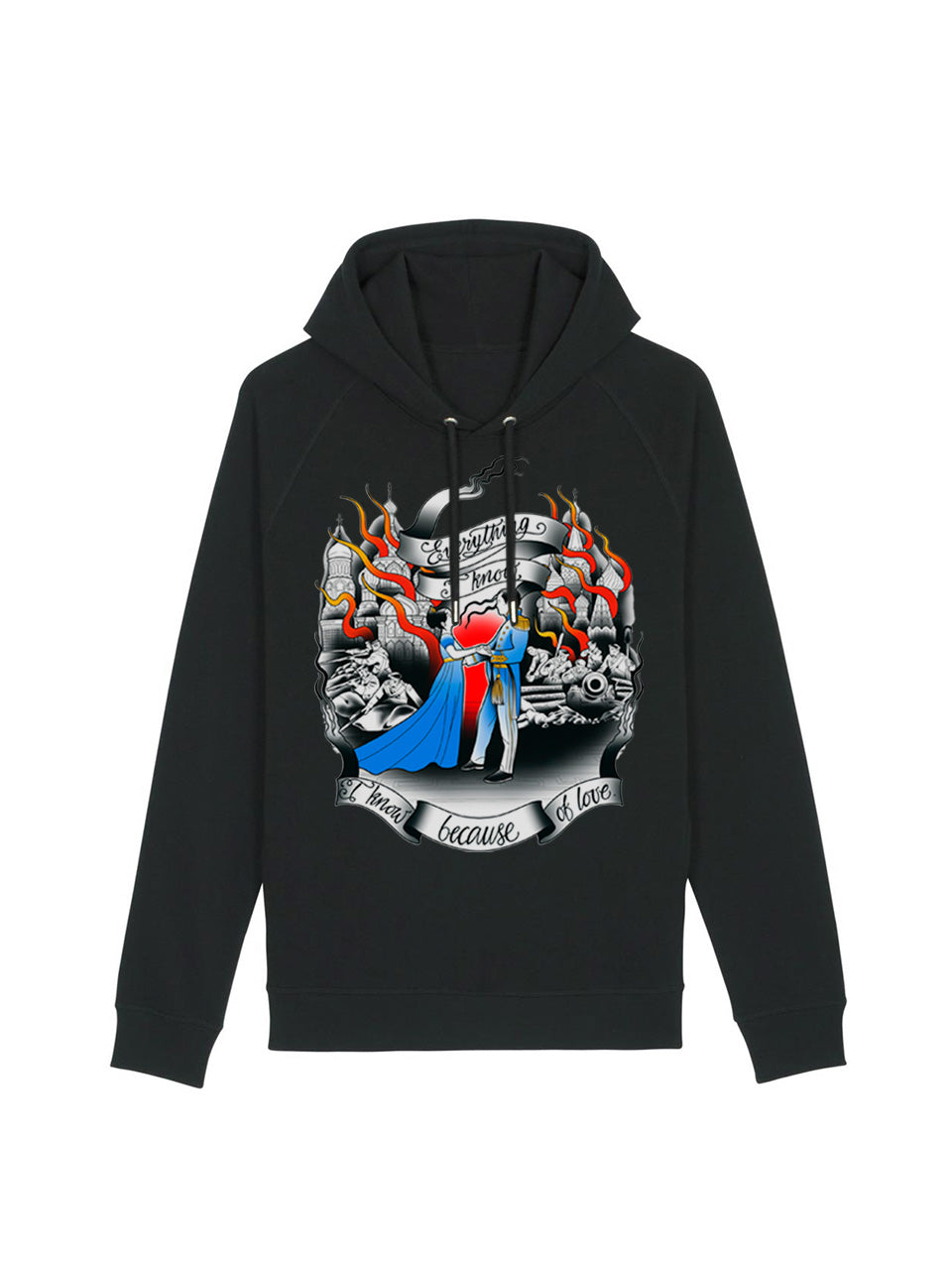 dna merch Krieg und Frieden Tolstoi Hoodie Damen schwarz