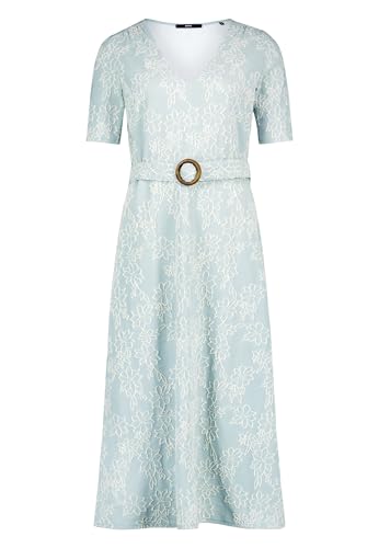 zero Midikleid mit Gürtel Gr. 40 Blue/Cream