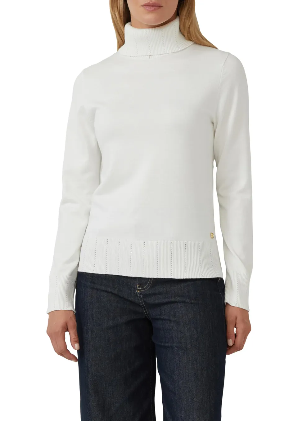 s.Oliver Slim-Fit Pullover Ajour Creme Gr. 44