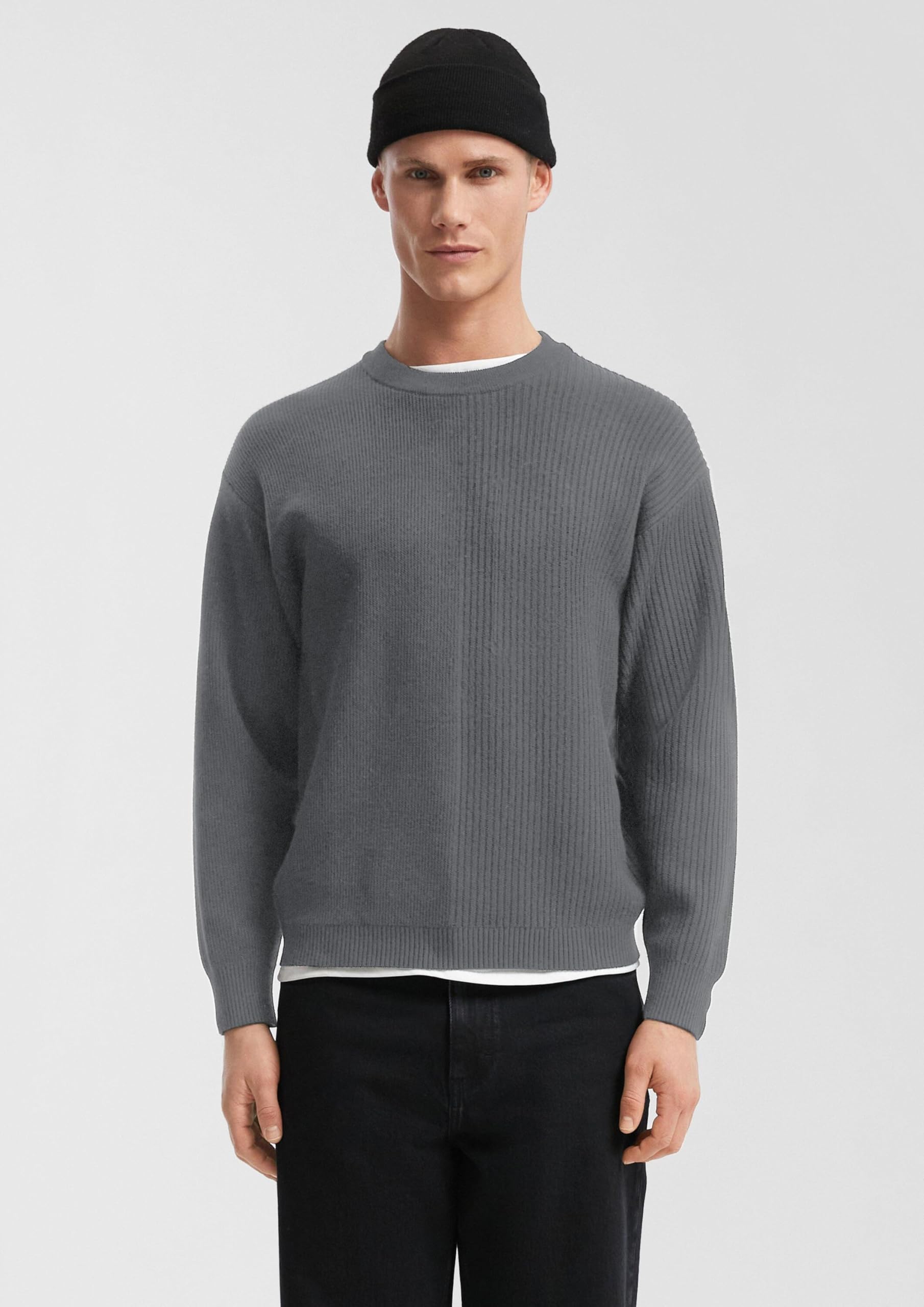 s.Oliver QS Strickpullover mit Layering Pullover langarm