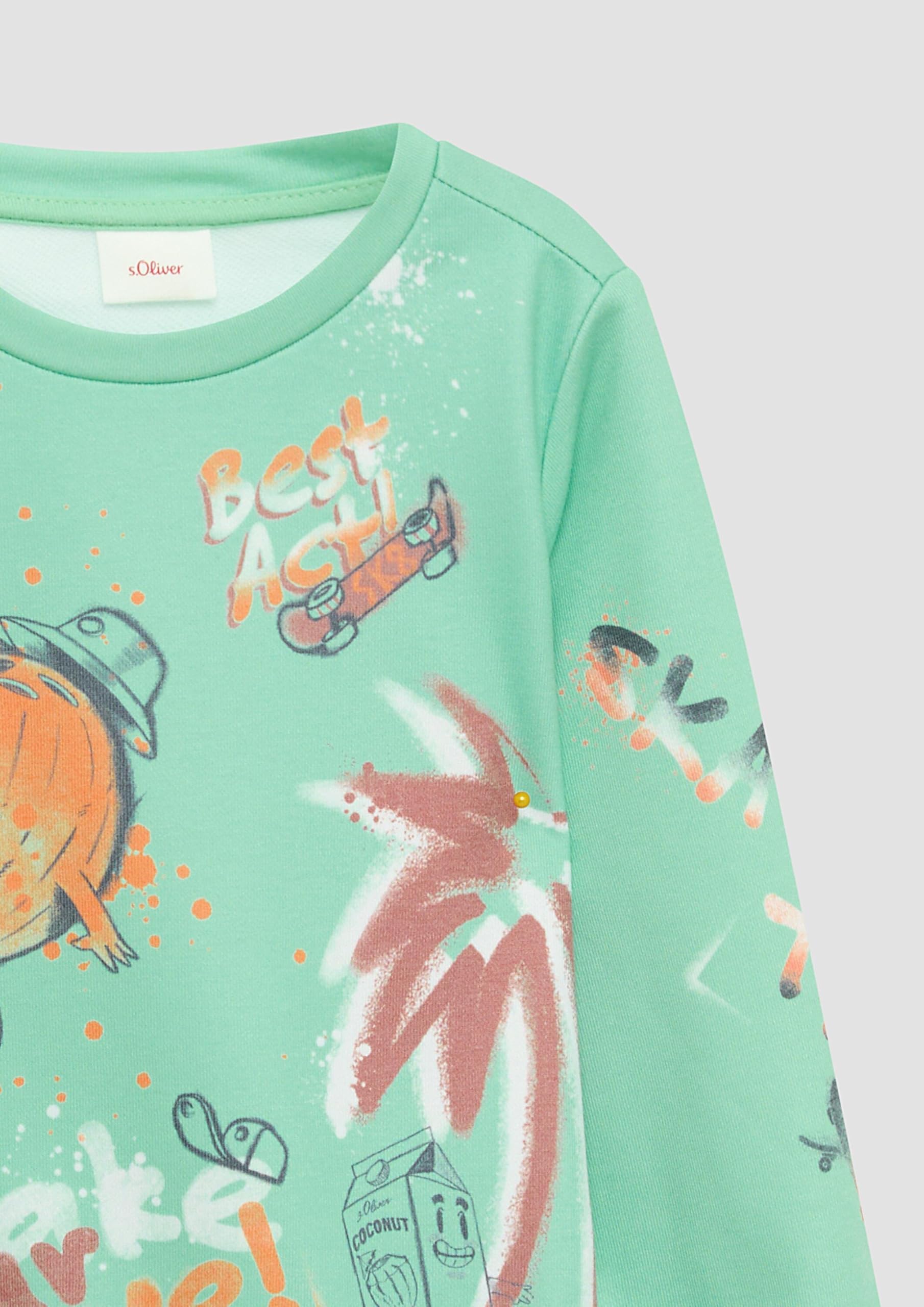 s.Oliver Sweatshirt All-Over-Print Kinder Gr.128-134