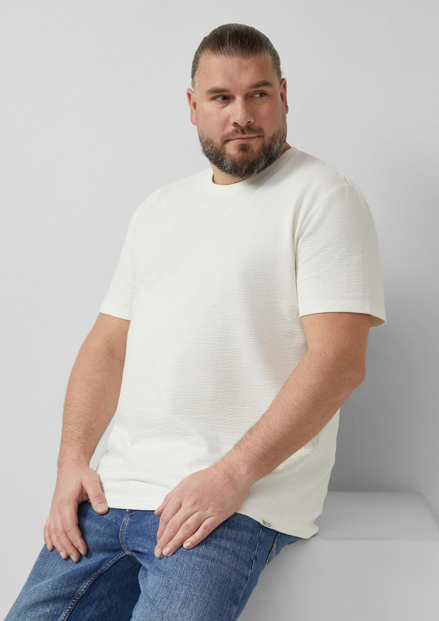 s.Oliver Junior T-Shirt strukturiert Baumwolle Alltag