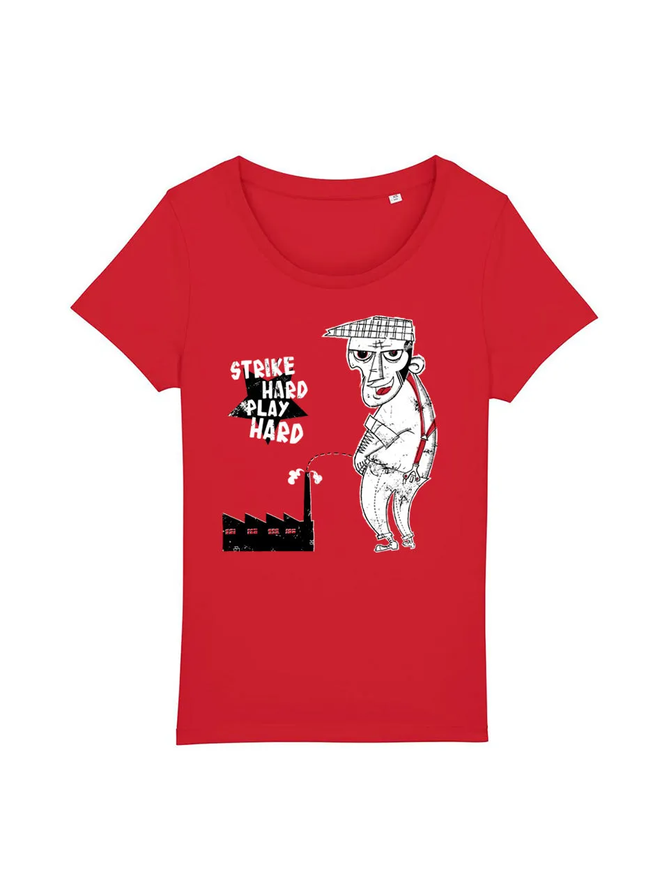 dna merch Women Strike Hard Play Hard T-Shirt Bio-Baumwolle