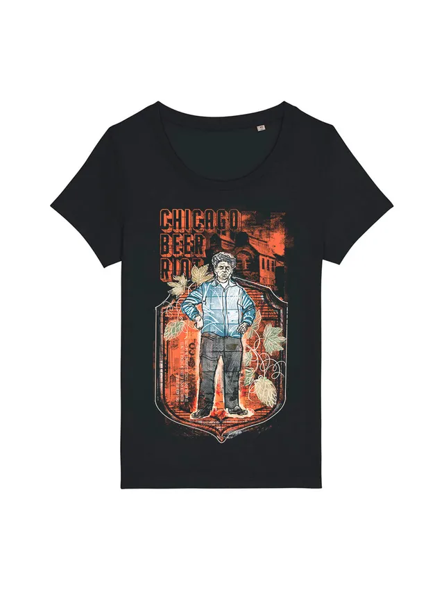 dna merch Chicagoer Lagerbieraufstand T-Shirt Damen schwarz