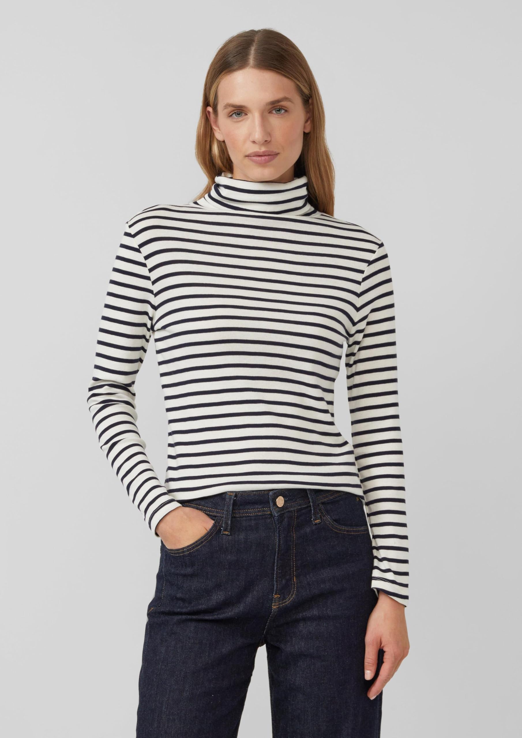 s.Oliver Junior Longsleeve Slim Fit Rollkragen Streifen Gr.38