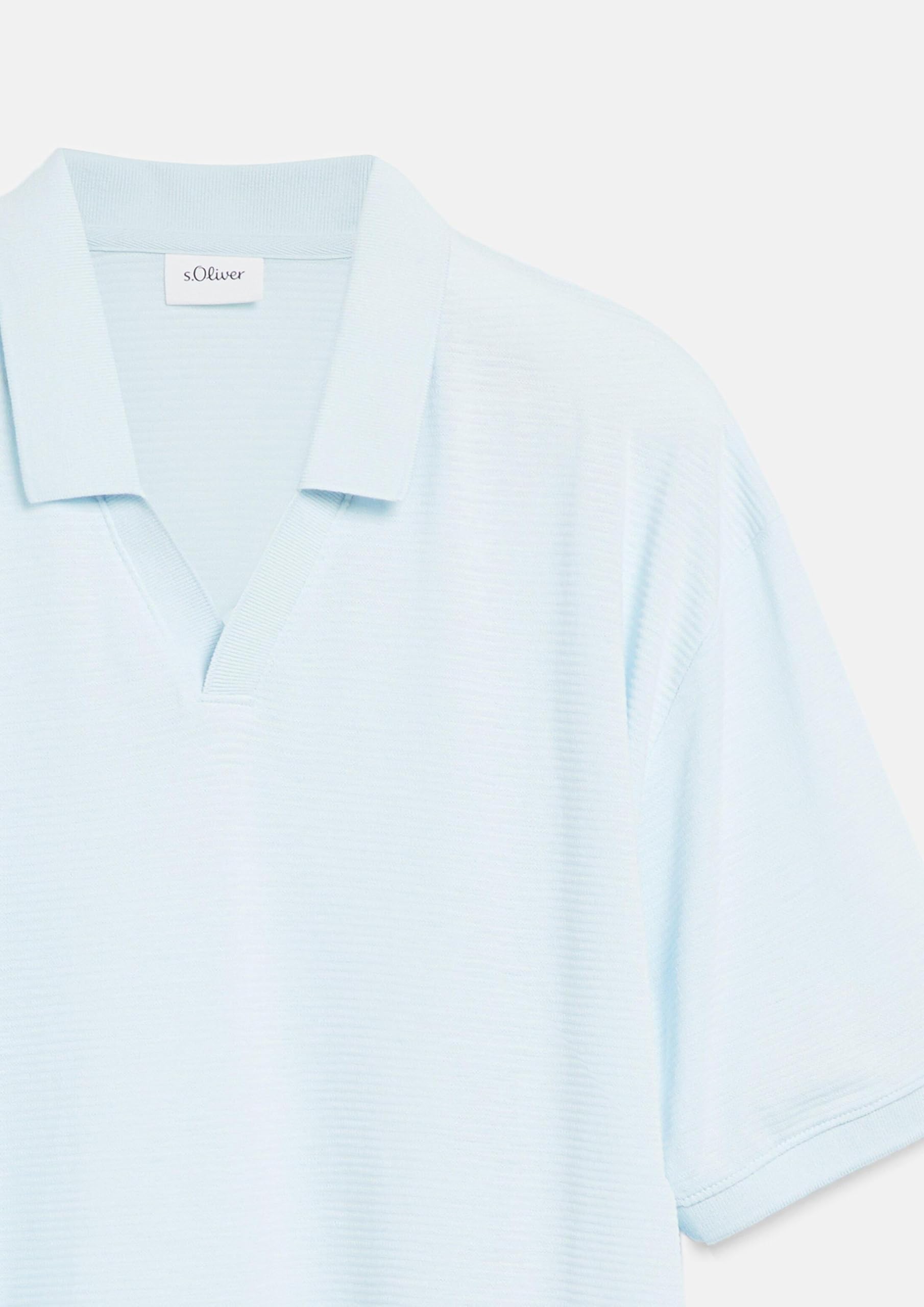 s.Oliver Junior Polo-Shirt hellblau Jacquard Kurzarm