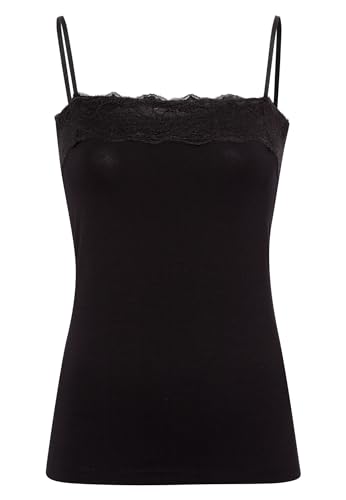 zero Tessa Top Spitzenkante schwarz Gr.38