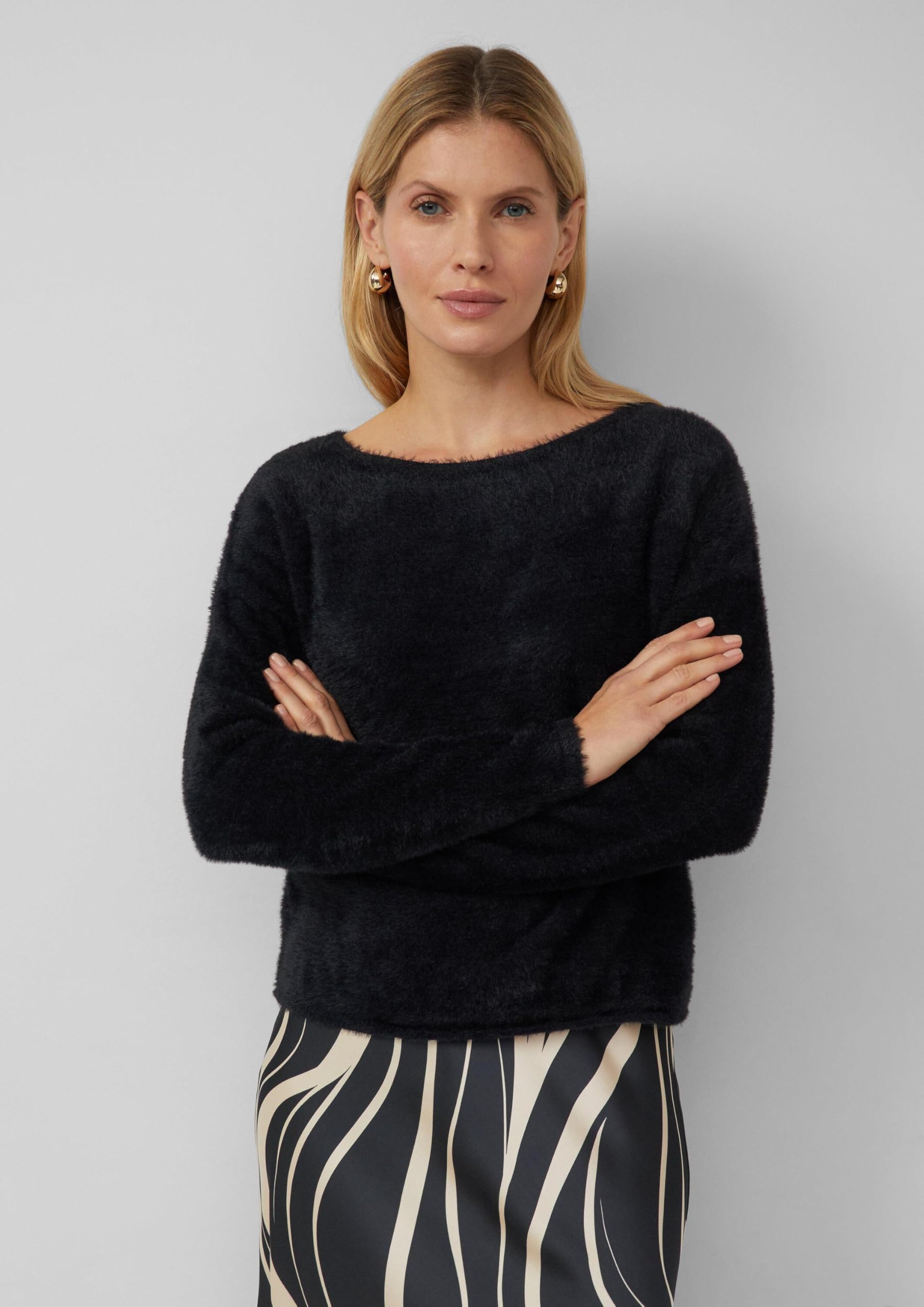 s.Oliver Teddy Pullover U-Boot Gr. 40 flauschig