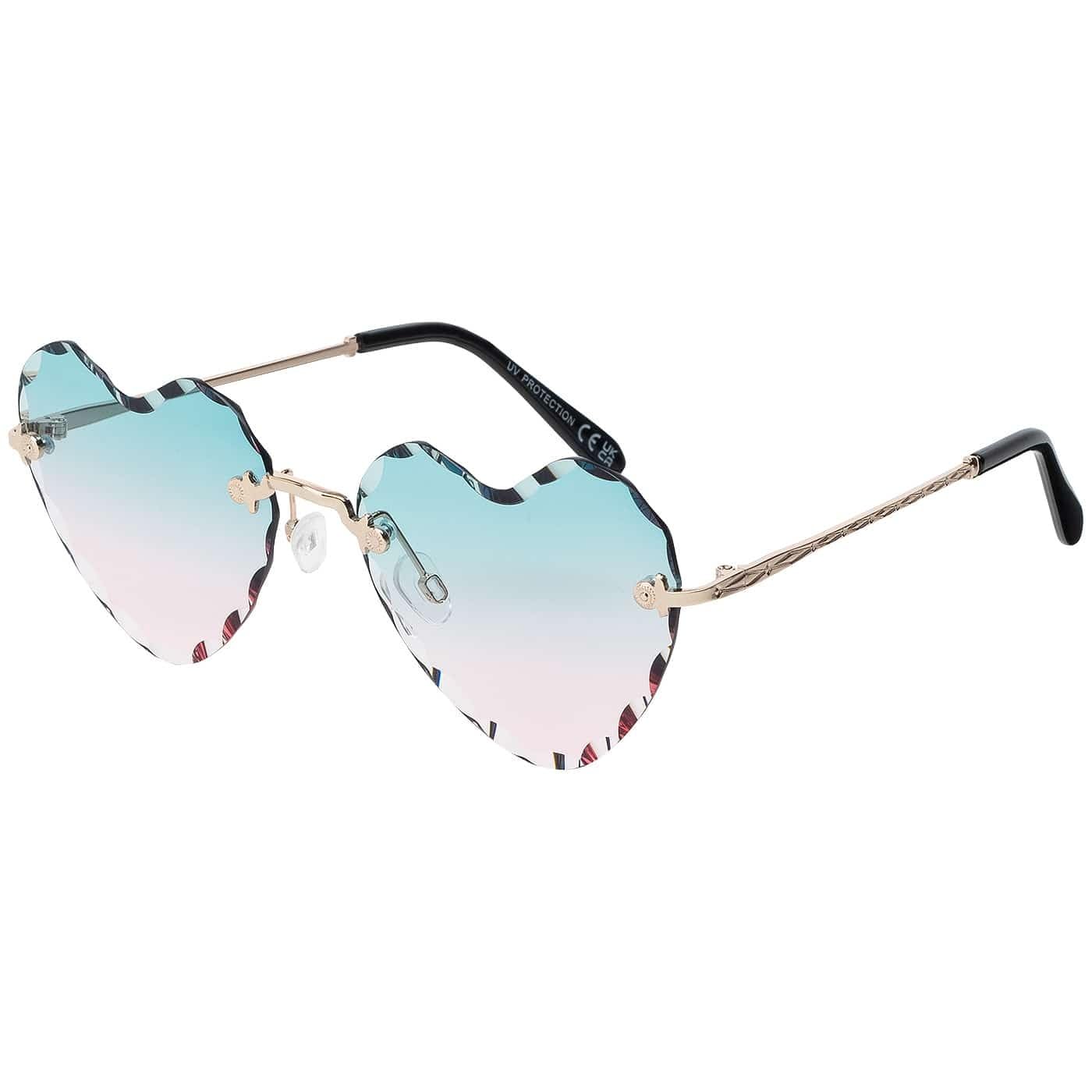 BEZLIT Herz Sonnenbrille UV400 Lila-Rot Verlauf