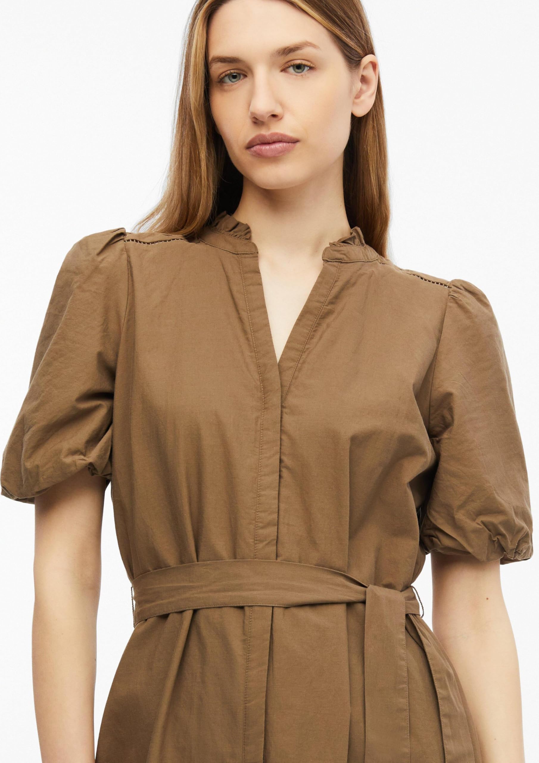 s.Oliver Red Label Kleid Lochstickerei Baumwolle weiß