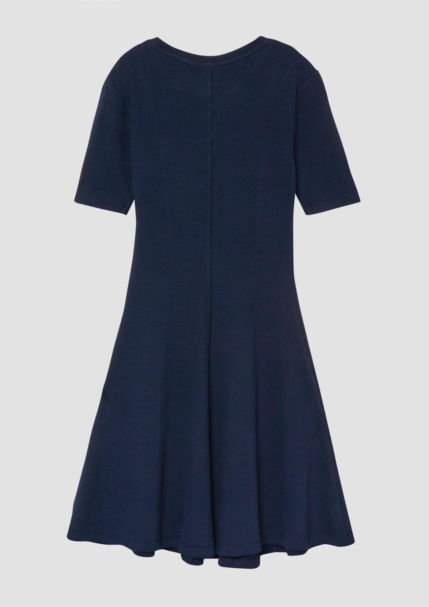 s.Oliver RED LABEL Rippkleid kurzarm Navy