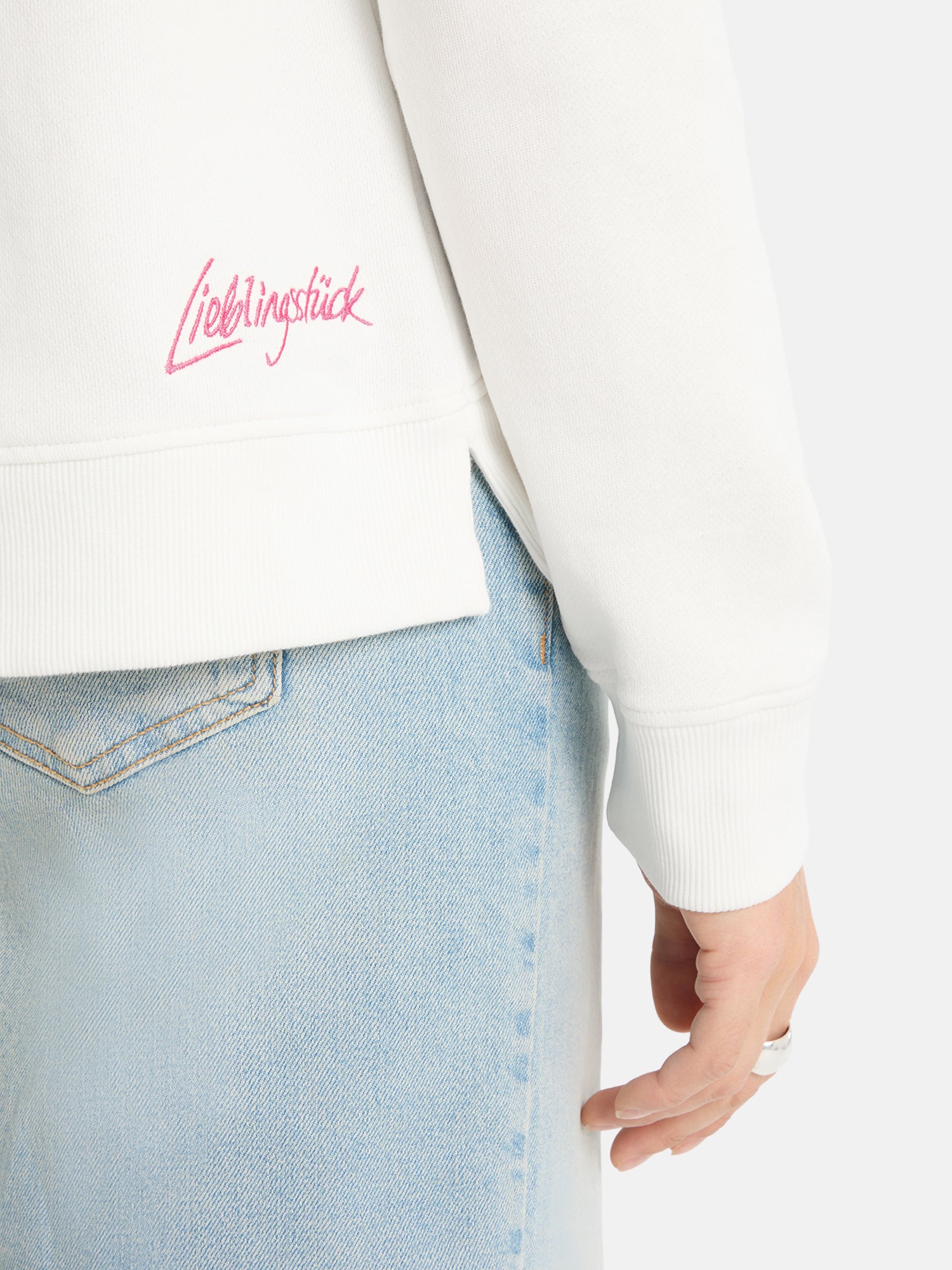 Lieblingsstück AirL Hoodie aus Baumwollmix offwhite