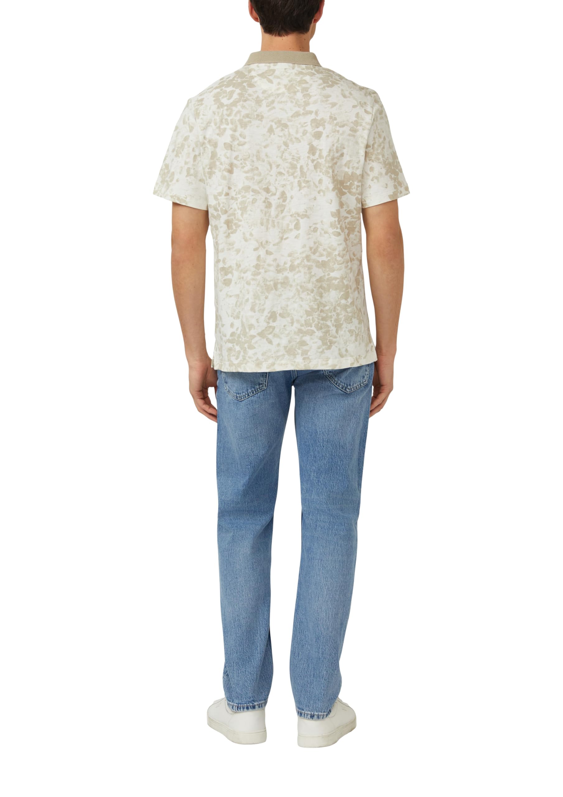 s.Oliver Junior Poloshirt All-Over-Print Flammgarn Beige