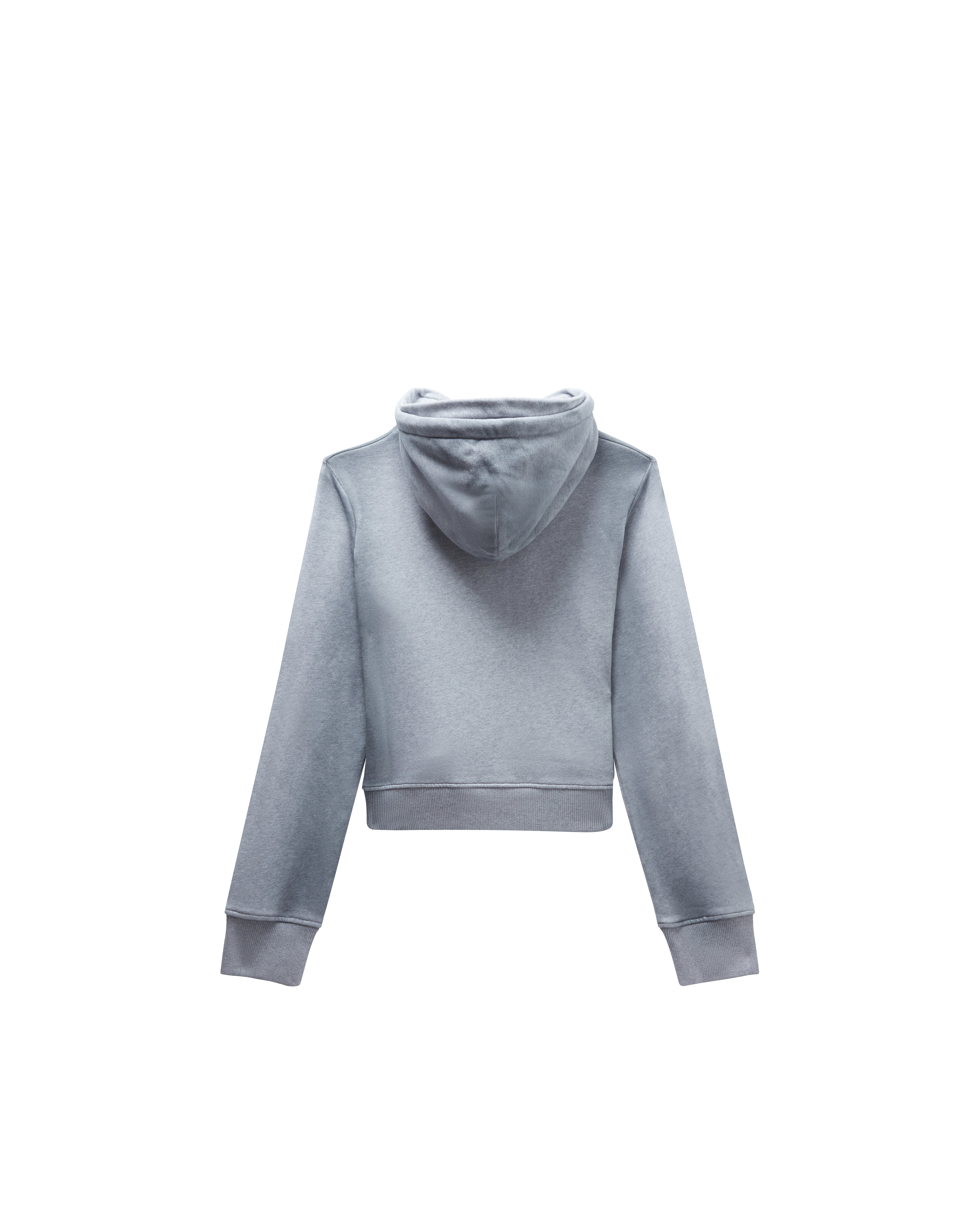 Mowalola Double D Hoodie Grey Hoodie Grau Cropped
