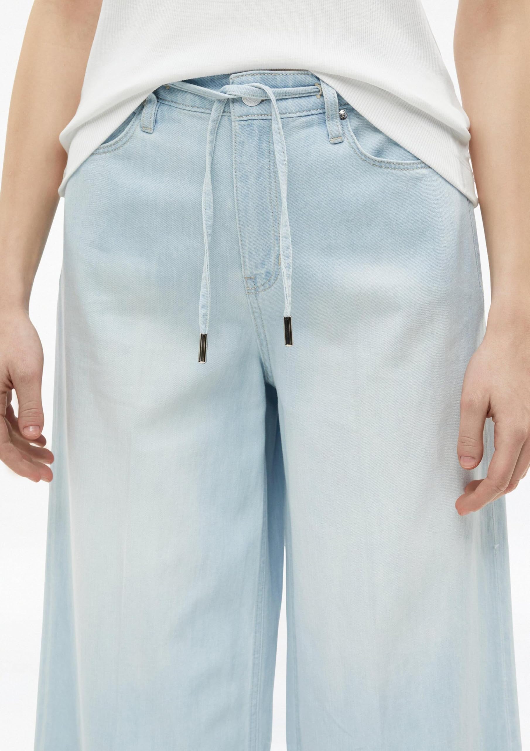 s.Oliver Red Label Suri Culotte-Jeans Damen Leinenmix Hellblau