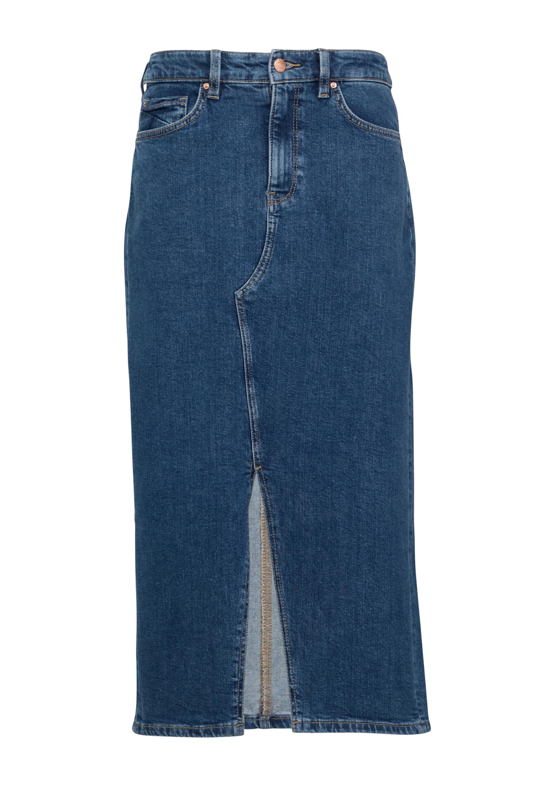 s.Oliver QS Denimrock wadenlang Damen Gr.38 Schlitz