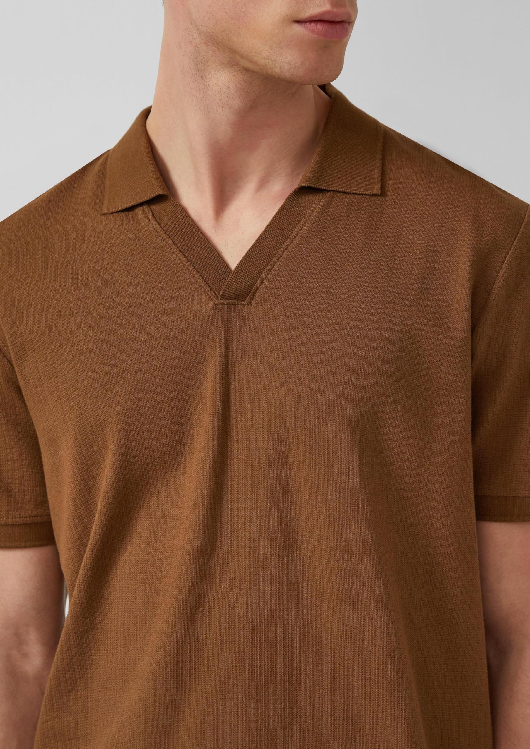 s.Oliver Junior Polo-Shirt Baumwolljersey Gr. M dunkelbraun