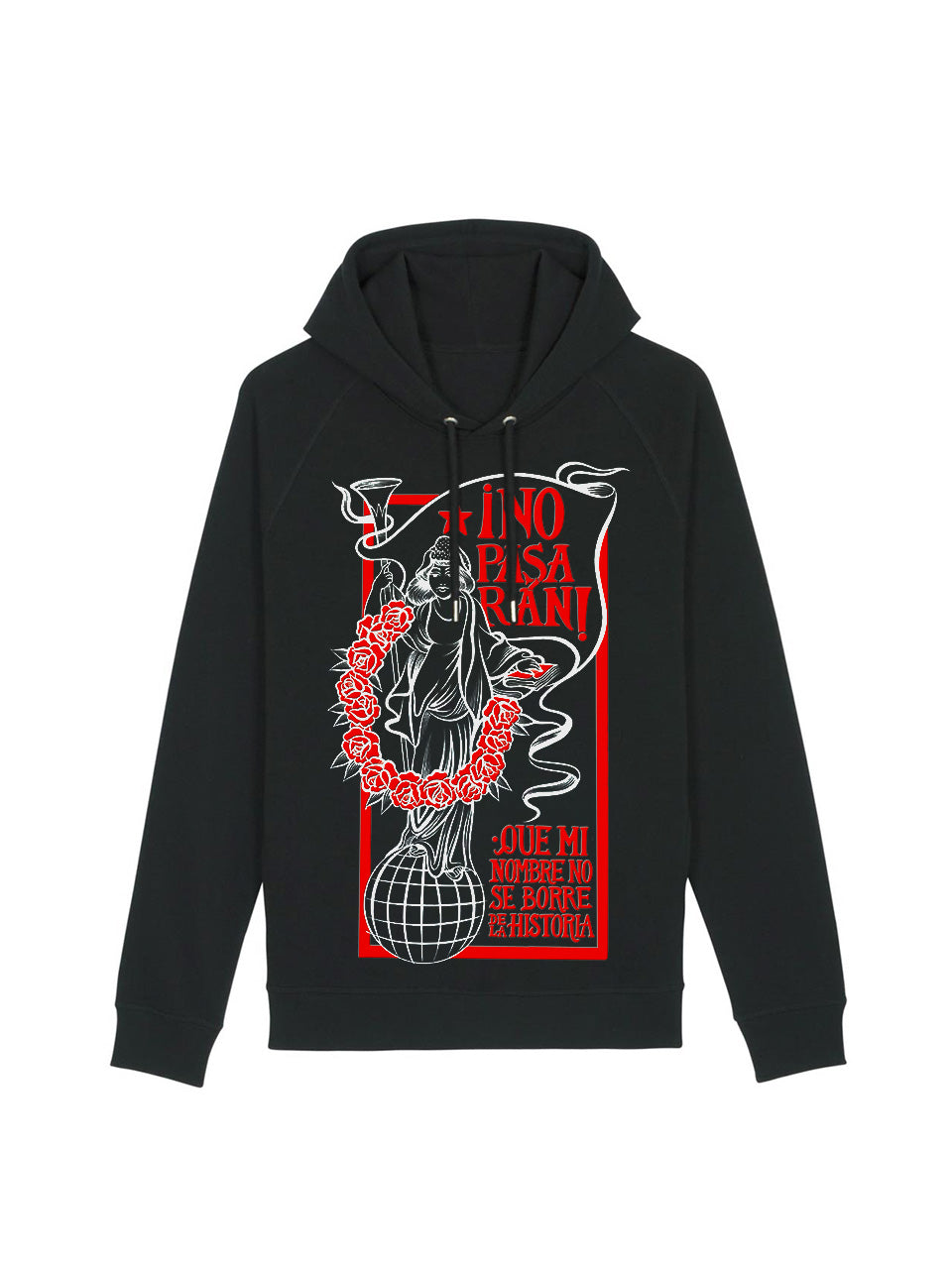 dna merch Las Trece Rosas Kapuzenpullover schwarz Gedenk-Print