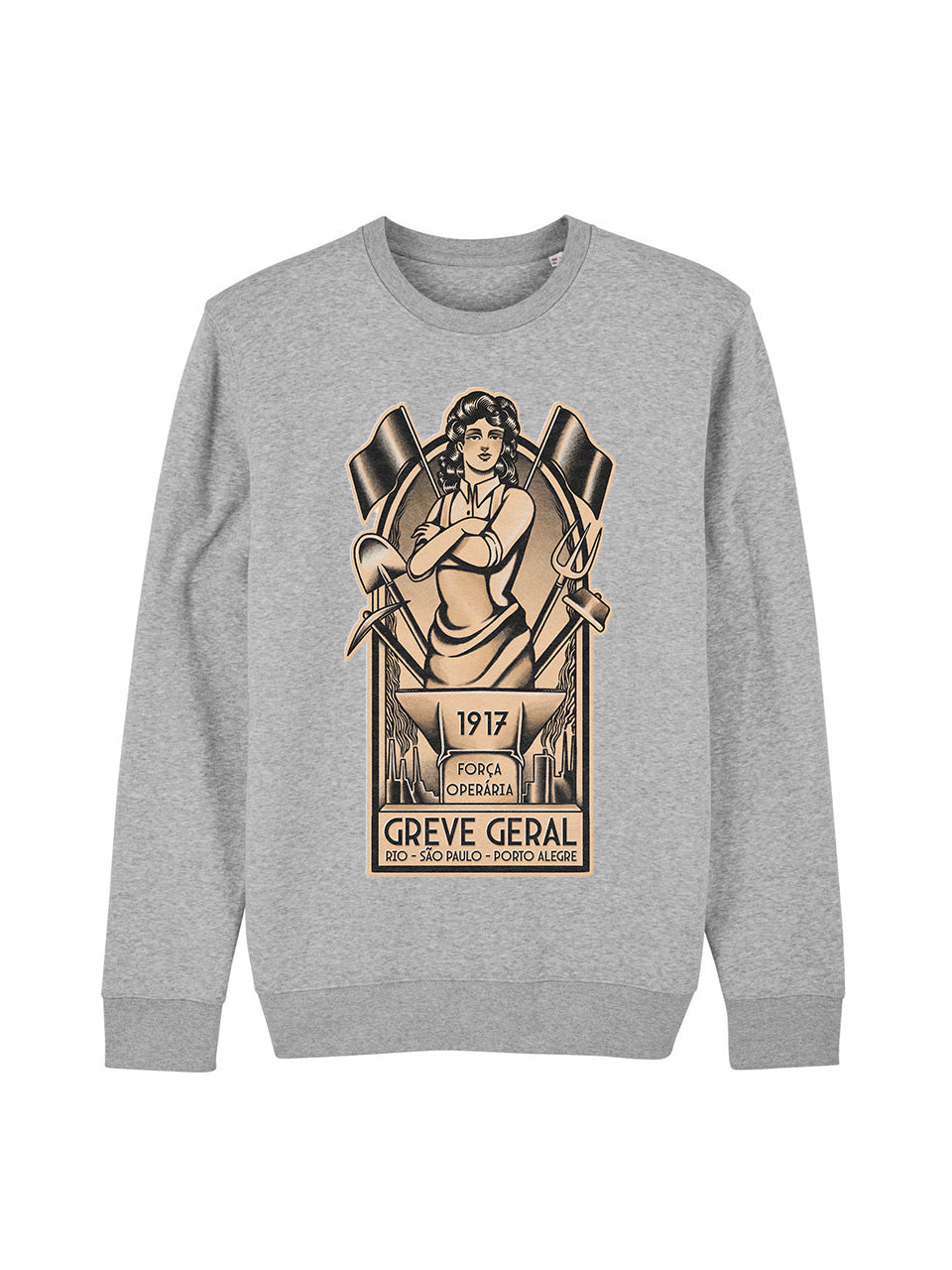 dna merch Força Operária Brasilien 1917 Pullover Schwarz