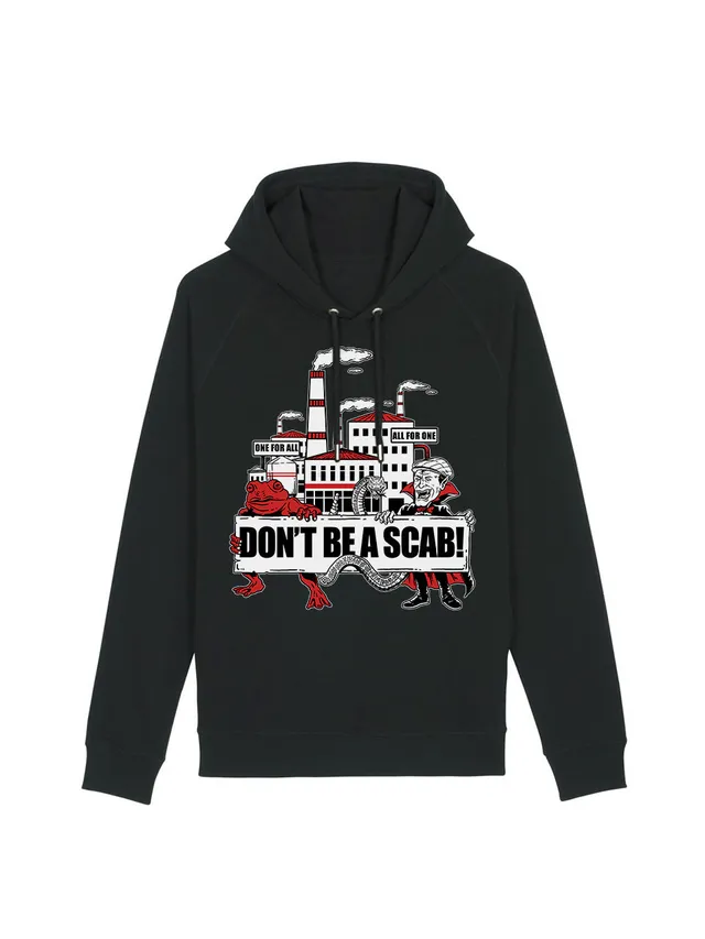 dna merch Sei Kein Streikbrecher Kapuzenpullover Schwarz Scab