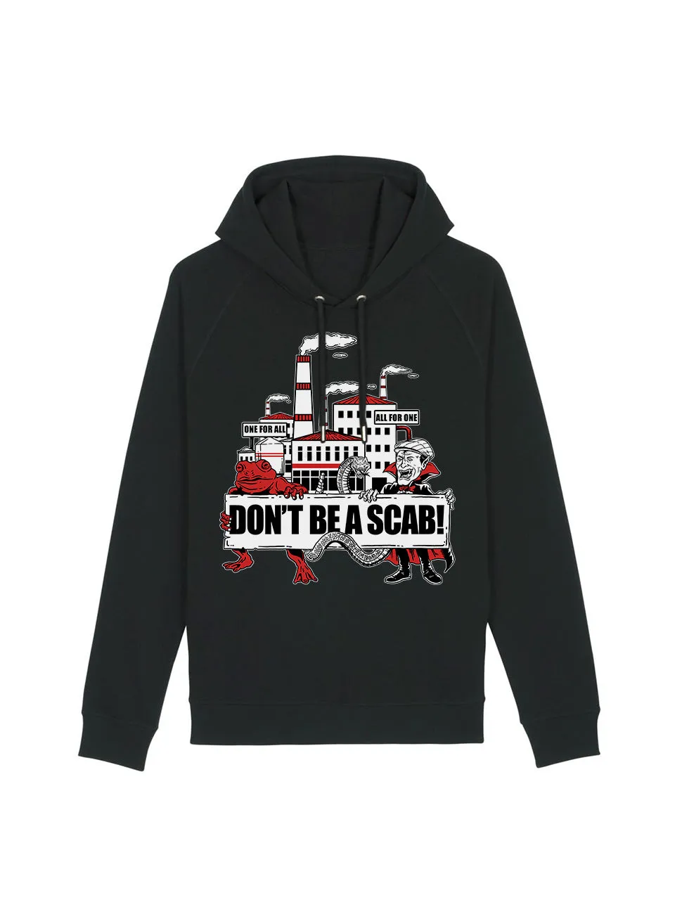 dna merch Sei Kein Streikbrecher Kapuzenpullover Schwarz Scab