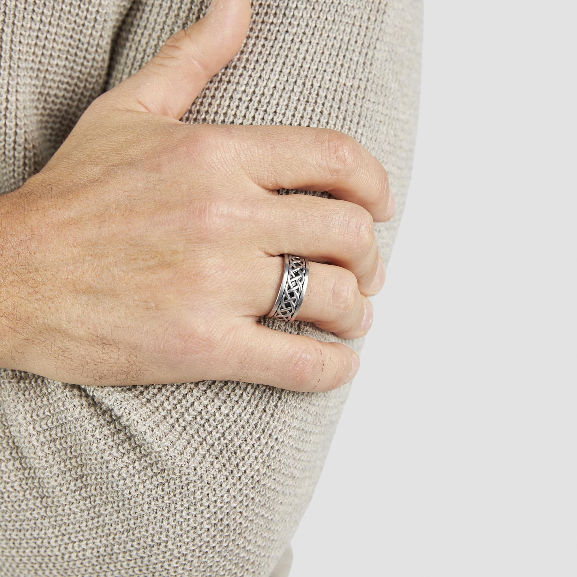 s.Oliver RED LABEL Ring Herren silber Gr.62 gebürstet