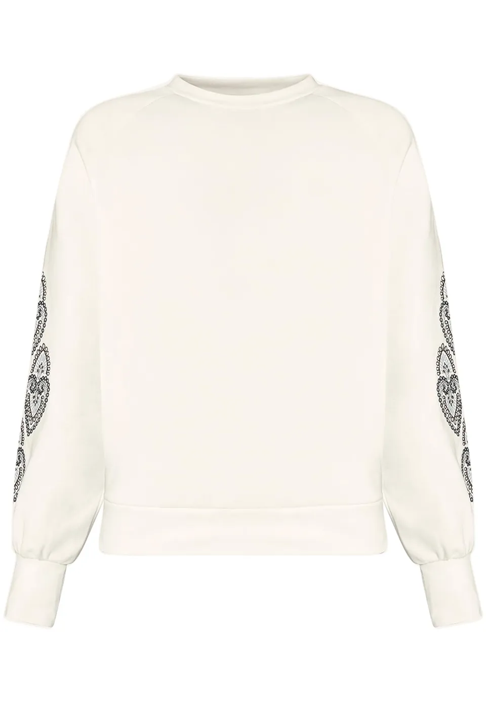 zero Sweatshirt mit Aufdruck Gr. 38 CreamBlue lässig