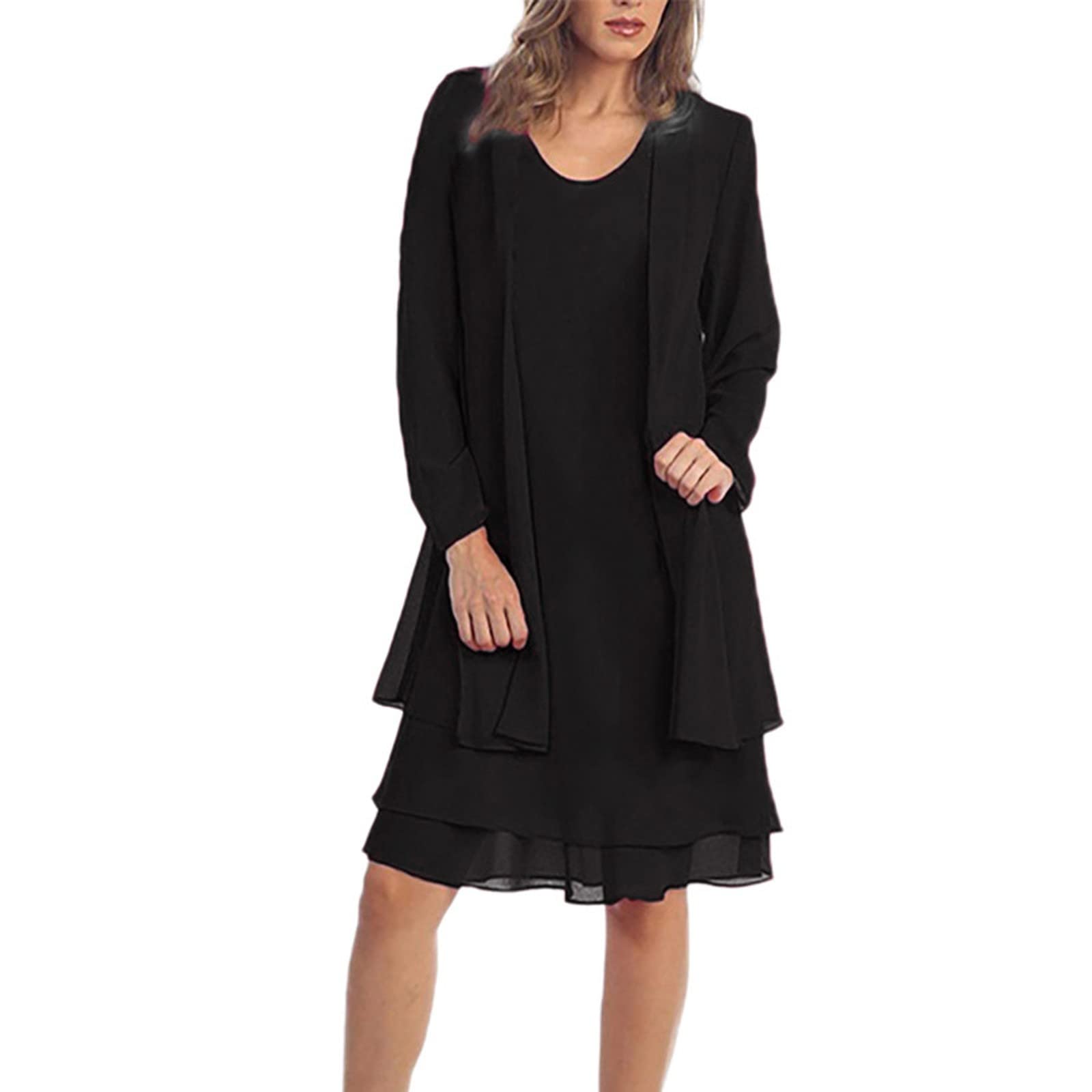 Singular AG Cocktailkleid zweiteilig Marine knielang